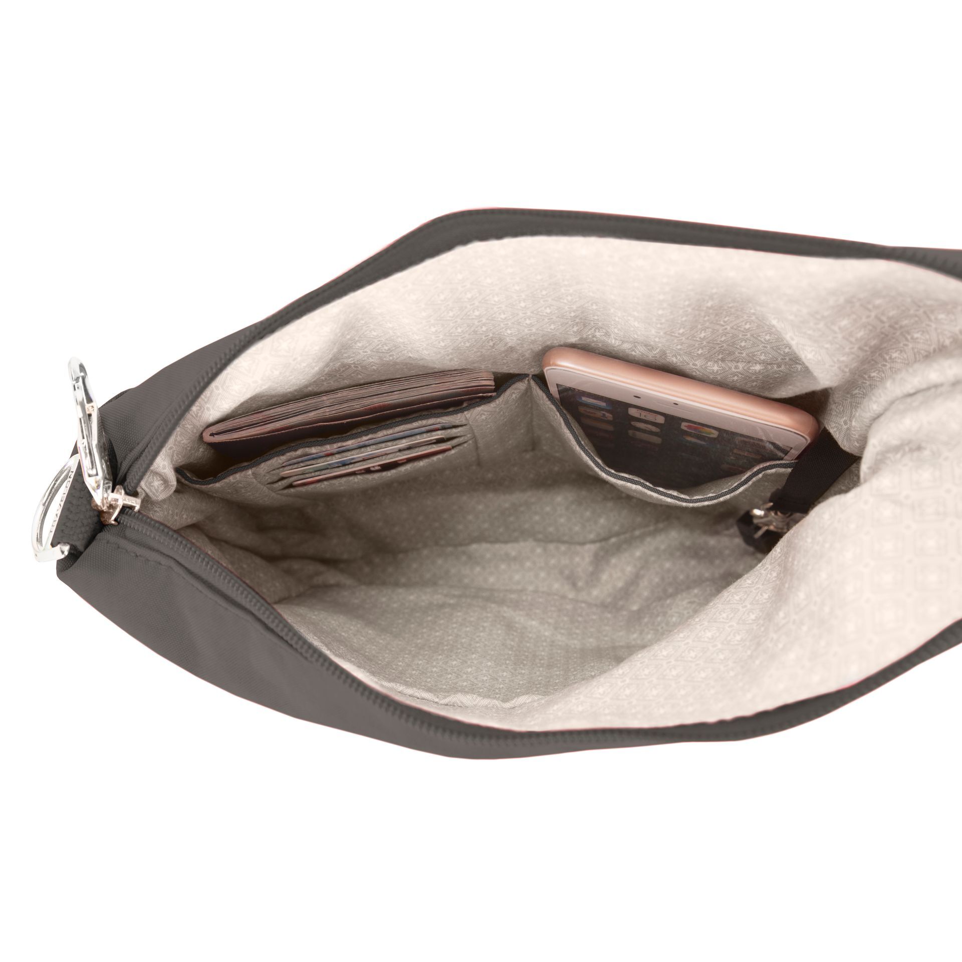 Anti-Theft Essentials North/South Asymmetric Crossbody/Smoke