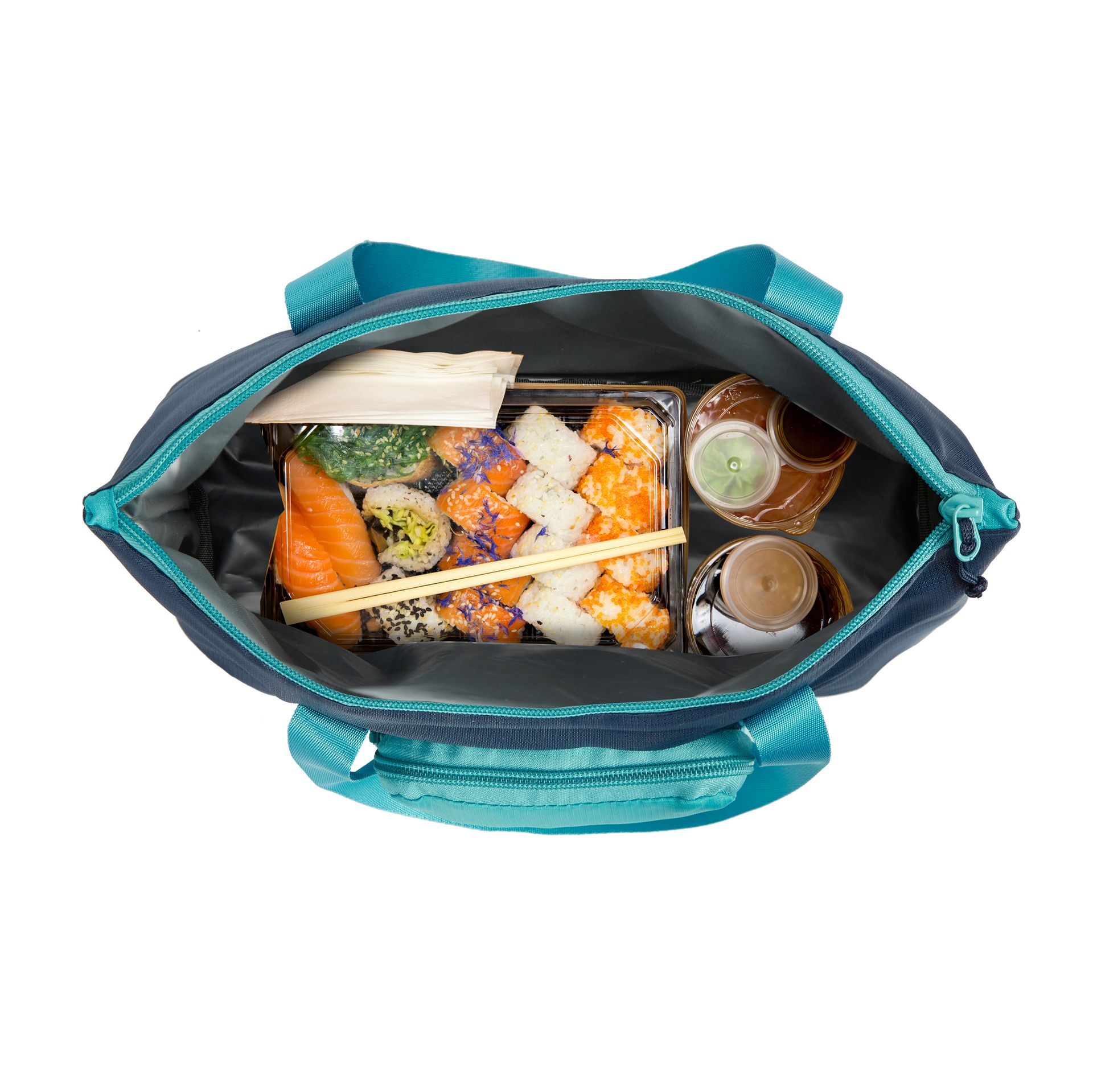 5L Packable Insulated Lunch Tote/Navy-Teal
