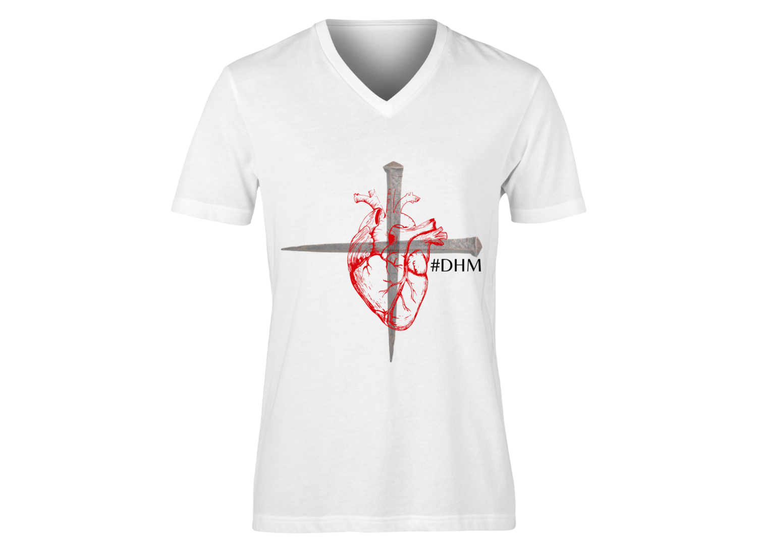 Heart - Short Sleeve V-Neck T-Shirt