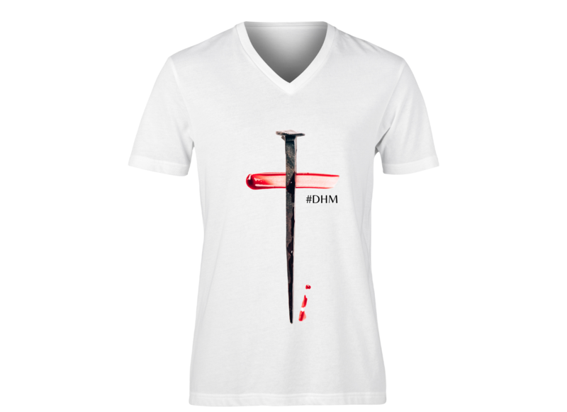 Blood Nail - Short Sleeve V-Neck T-Shirt