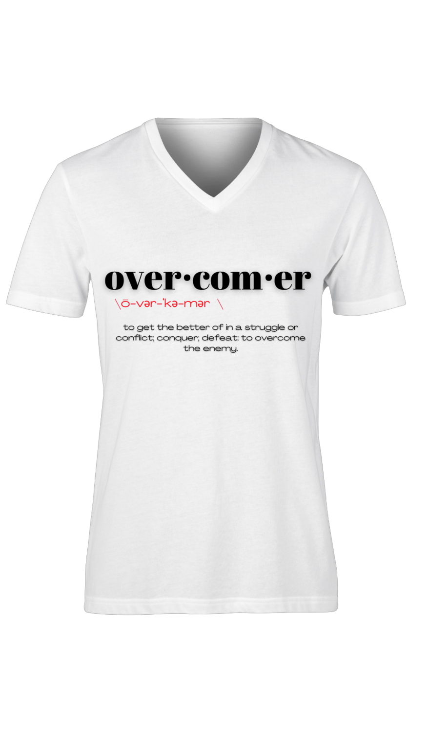 Overcomer - Short Sleeve V-Neck T-Shirt