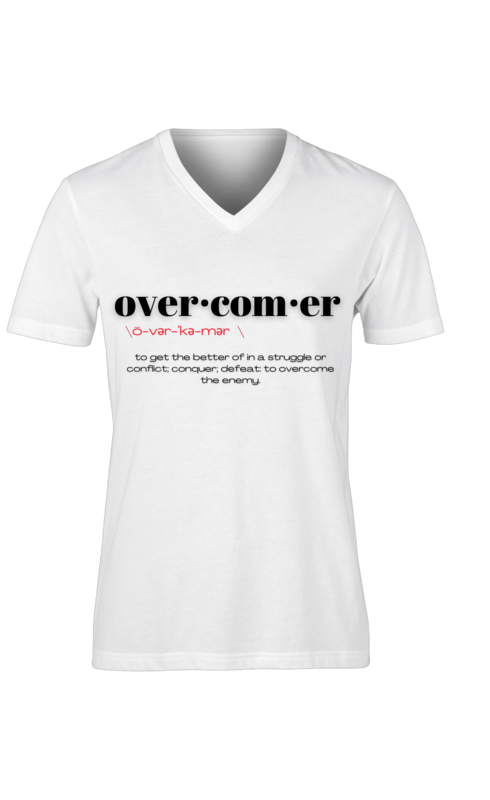Overcomer - Short Sleeve V-Neck T-Shirt