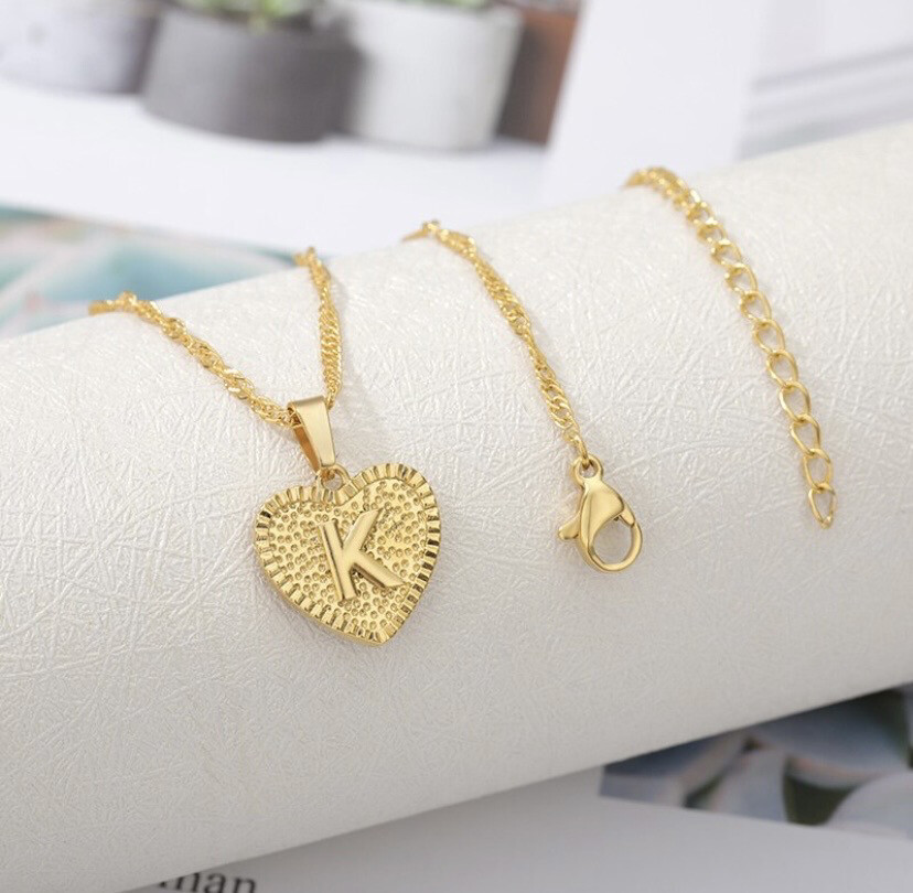 Women’s Initial Heart Necklace