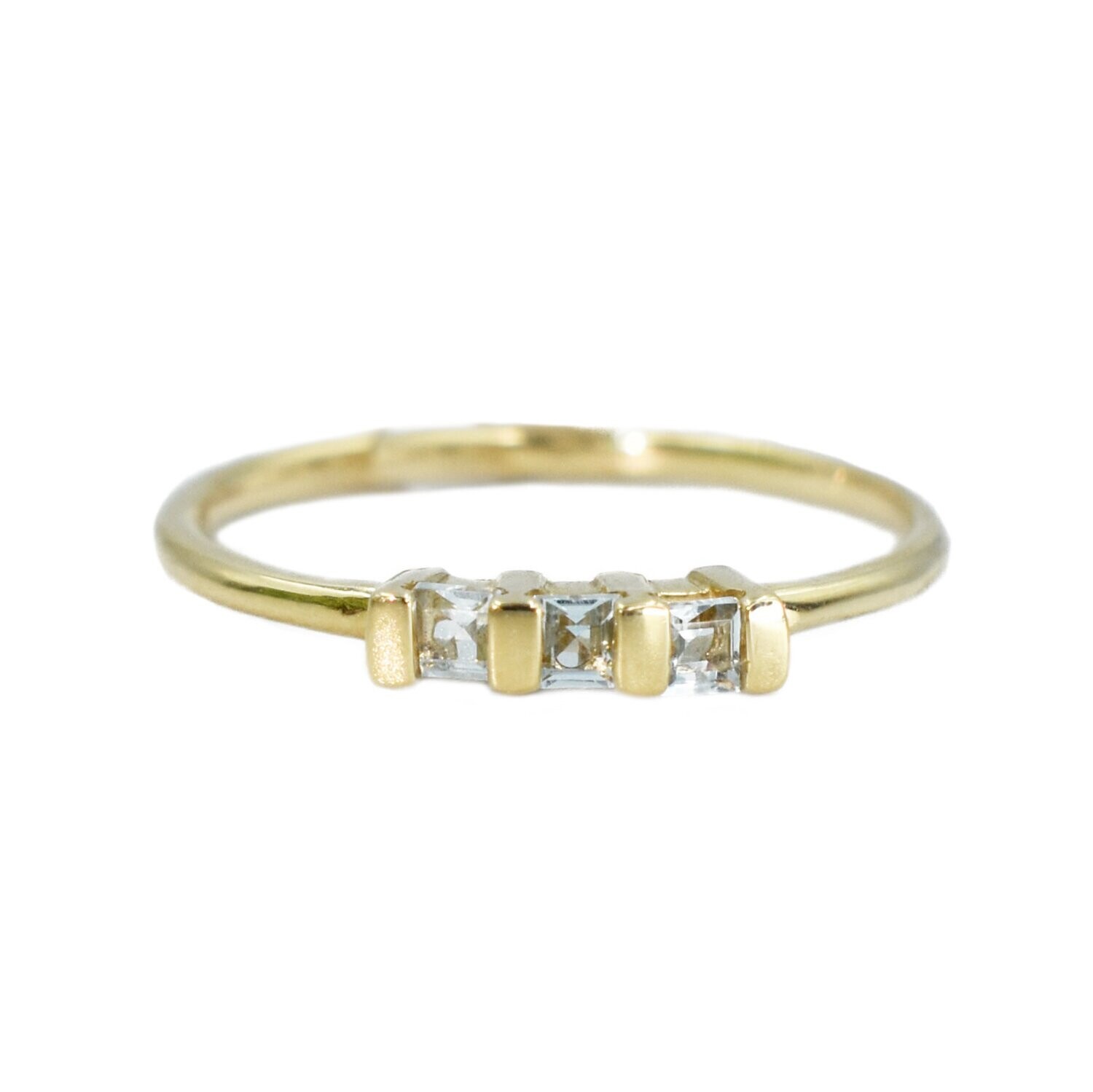 Anillo Topacios Azules