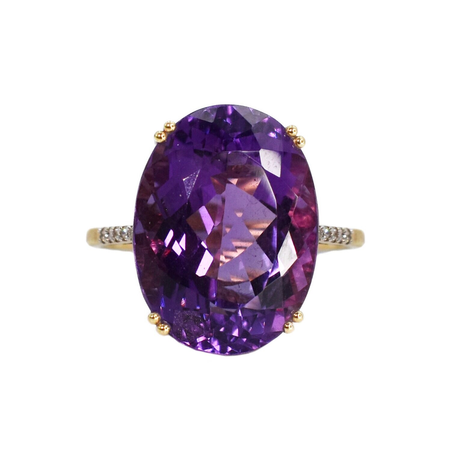 Anillo Amatista y Diamantes