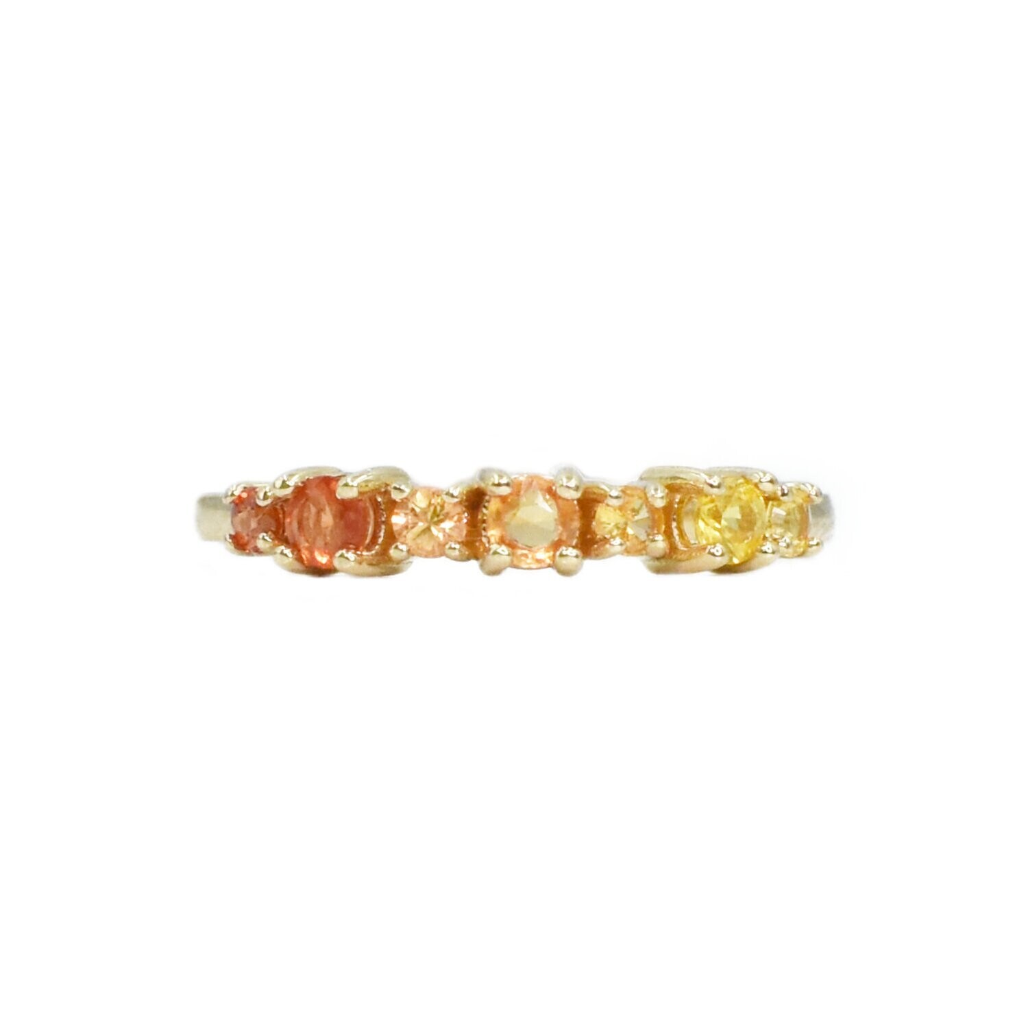 Anillo Churumbela Zafiros Multicolor Degradados Amarillos
