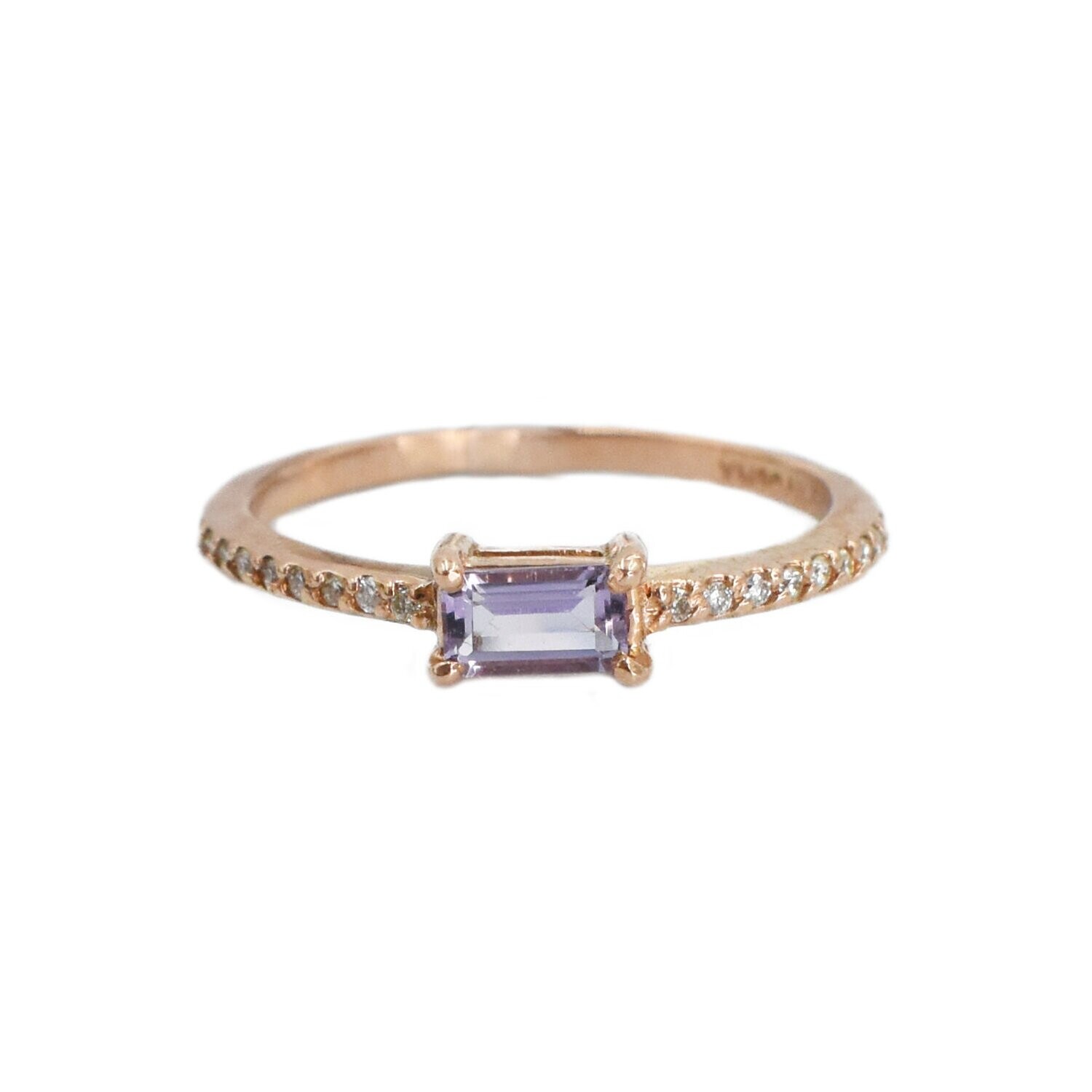Anillo Amatista Light y Diamantes