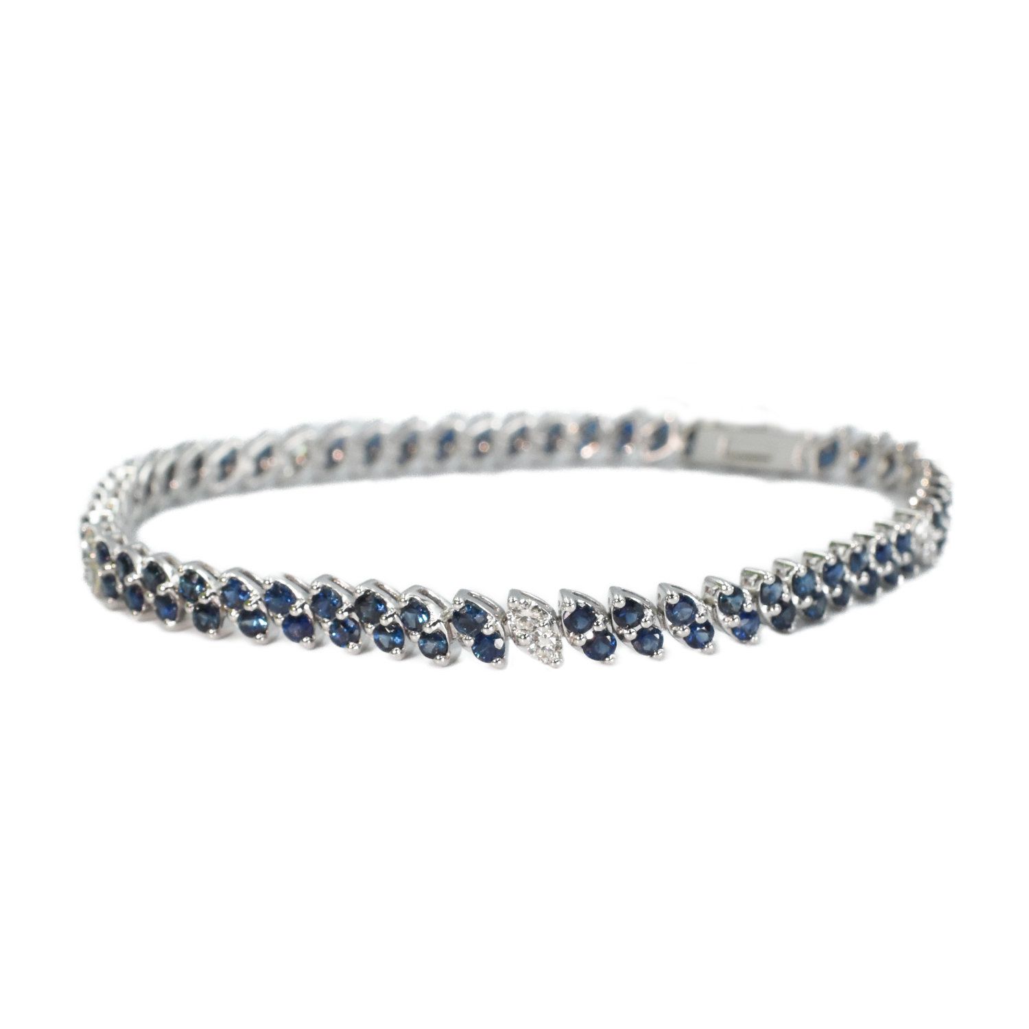 Pulsera Zafiros y Diamantes