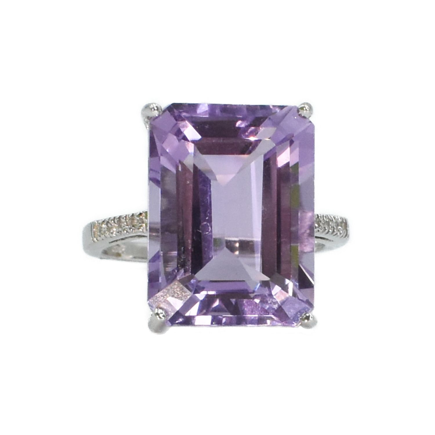 Anillo Amatista y Diamantes