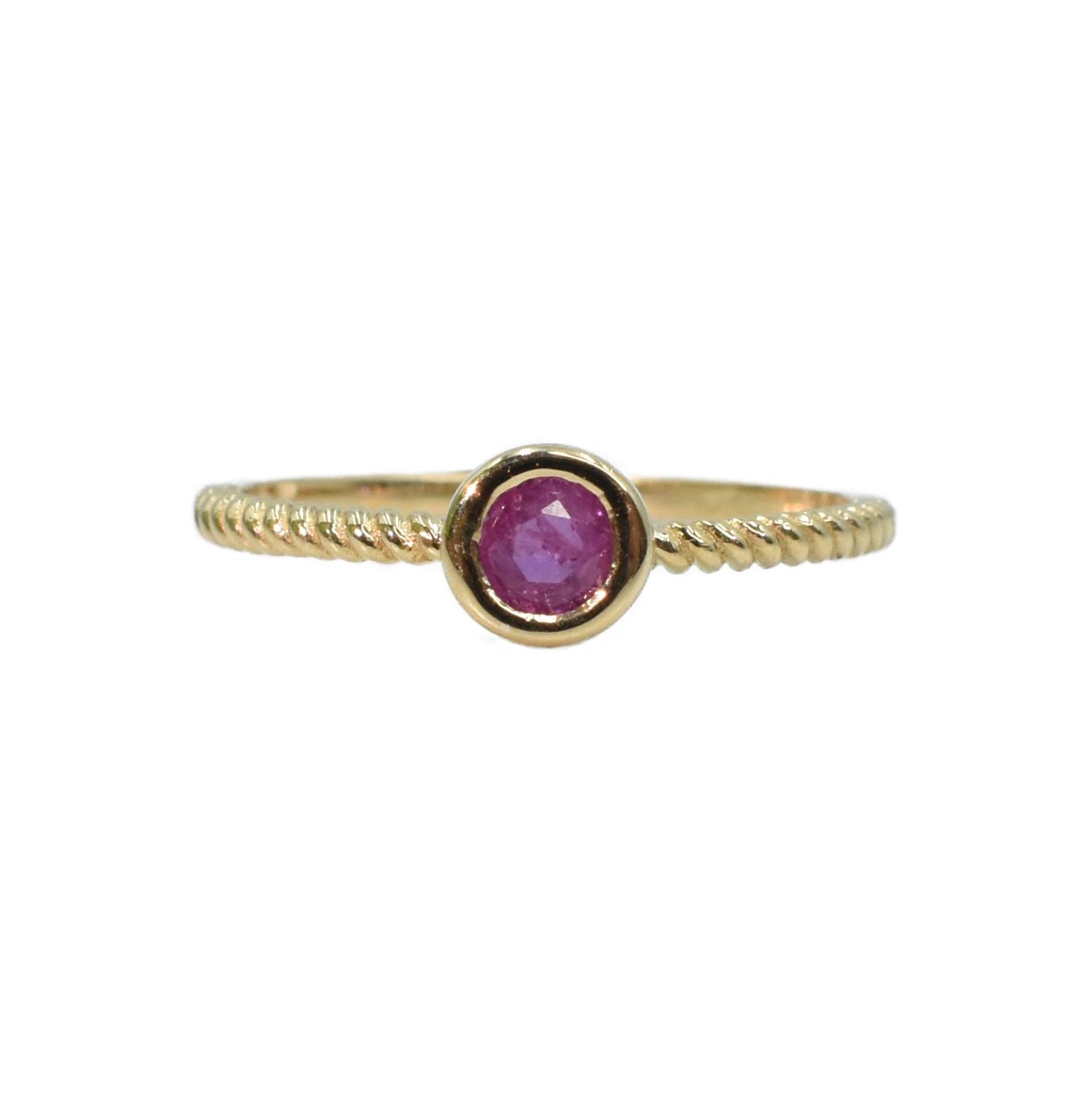 Anillo Rubí Biselado