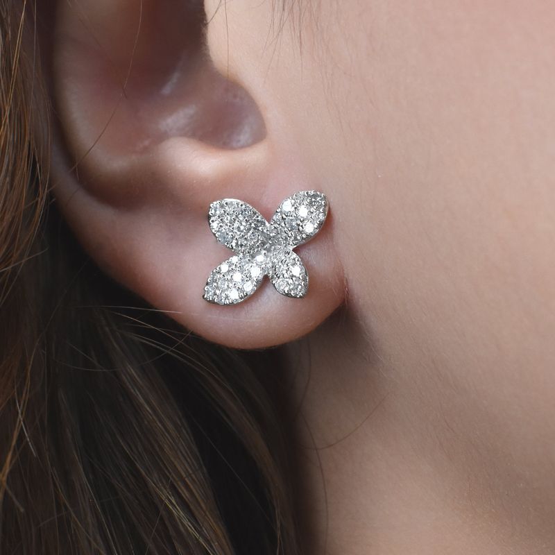 Aretes Flor Diamantes