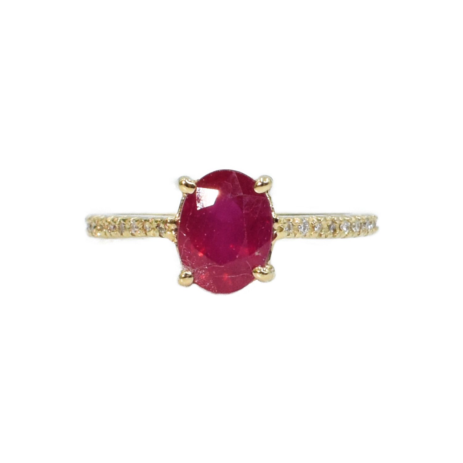 Anillo Rubí y Diamantes