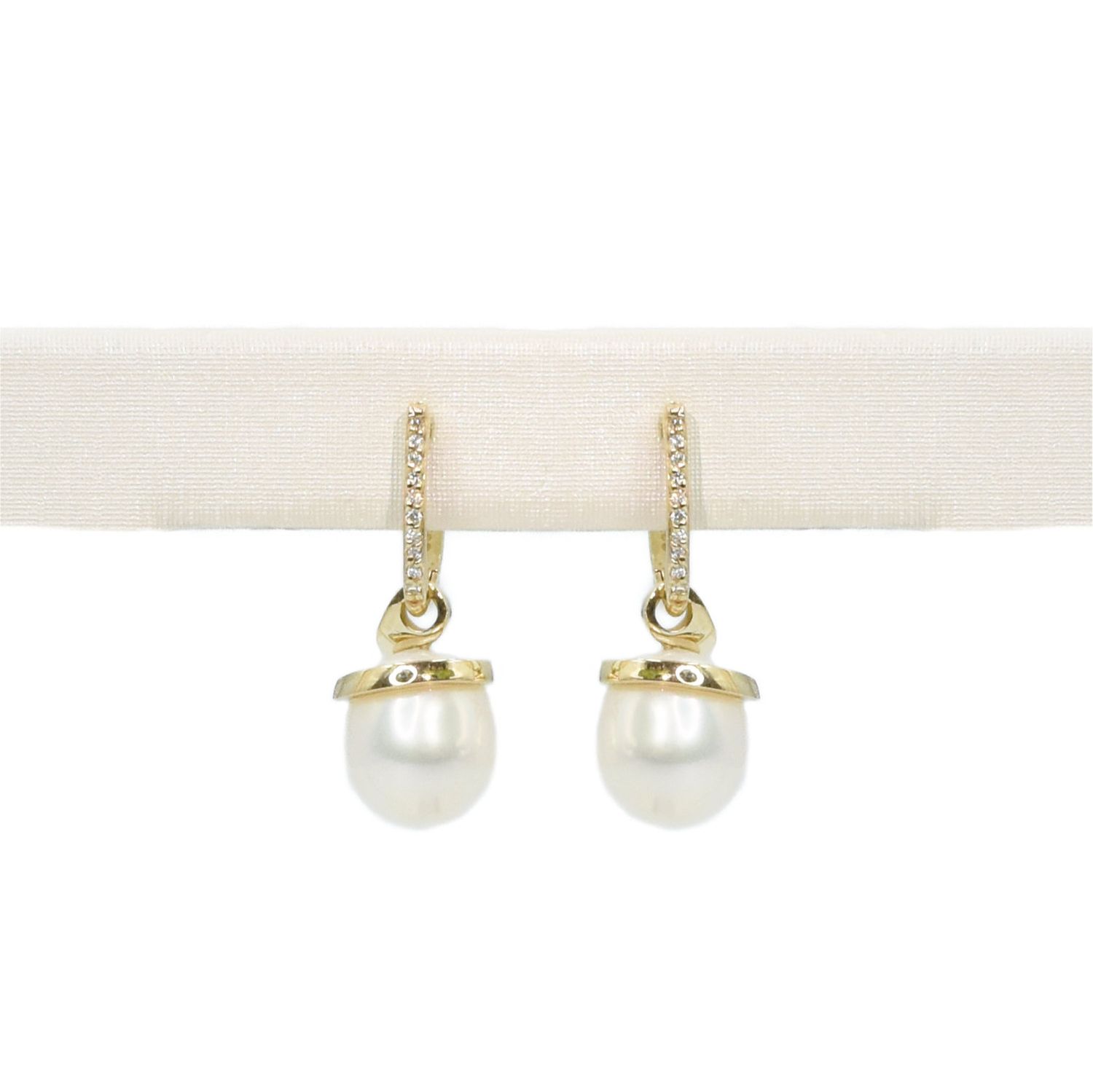Aretes Perla y Diamantes
