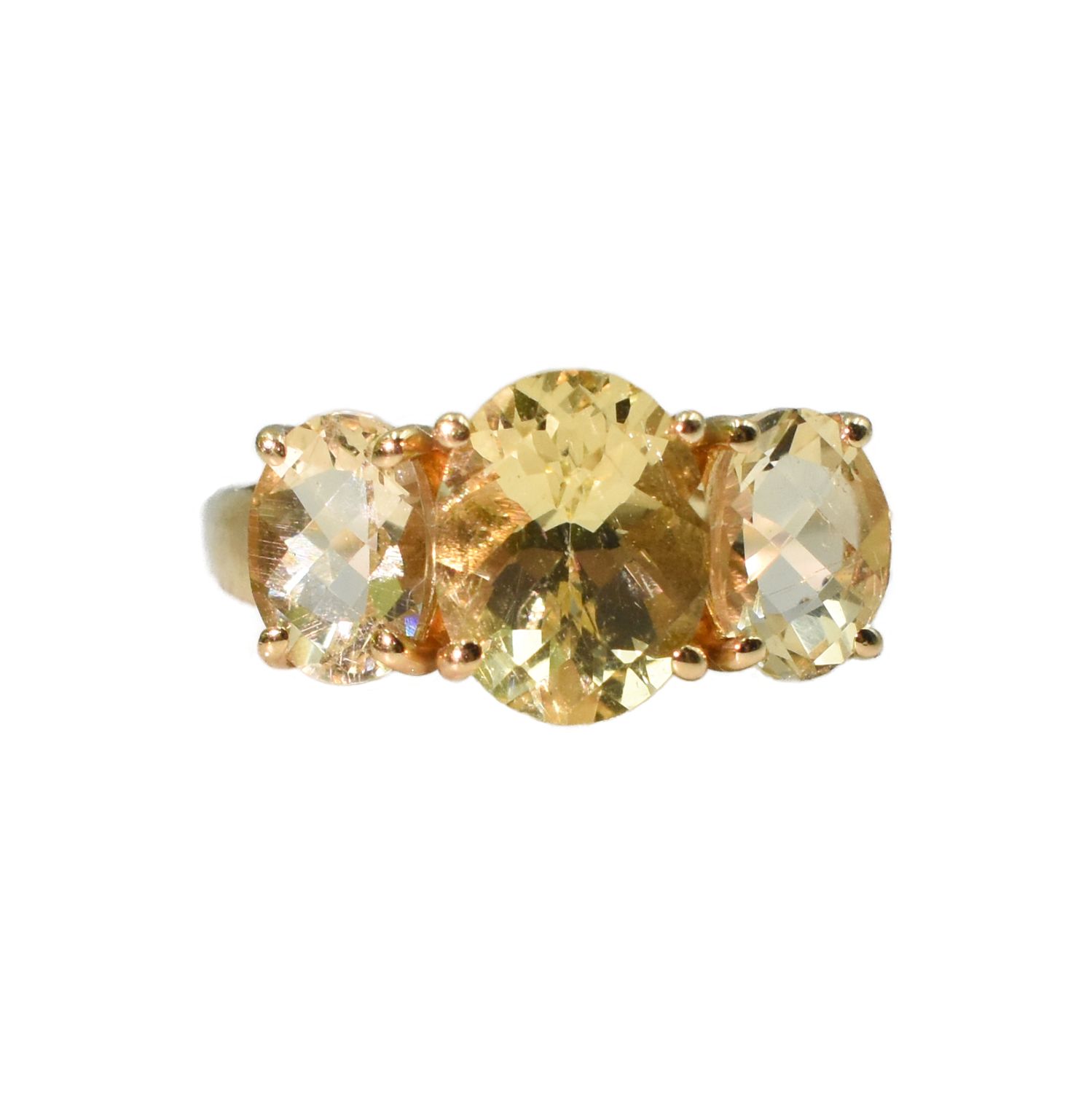Anillo Aguamarinas Amarillas