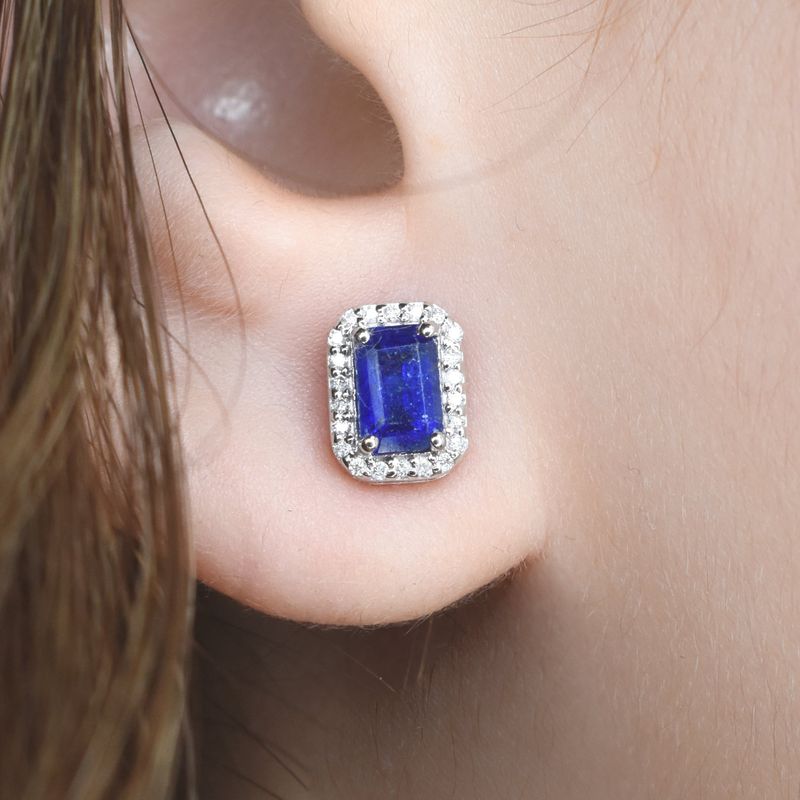 Aretes Zafiros y Diamantes