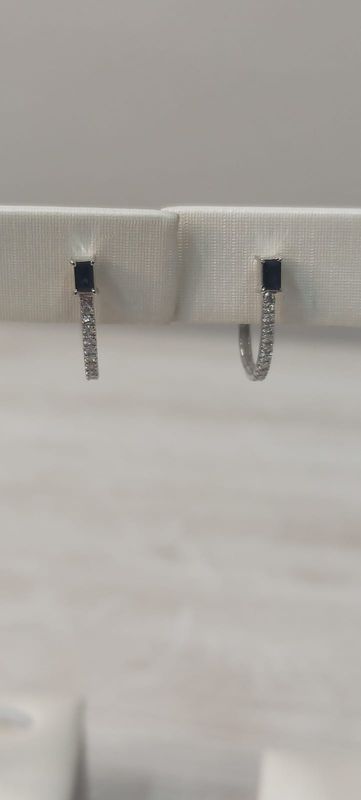 Aretes Zafiros y Diamantes