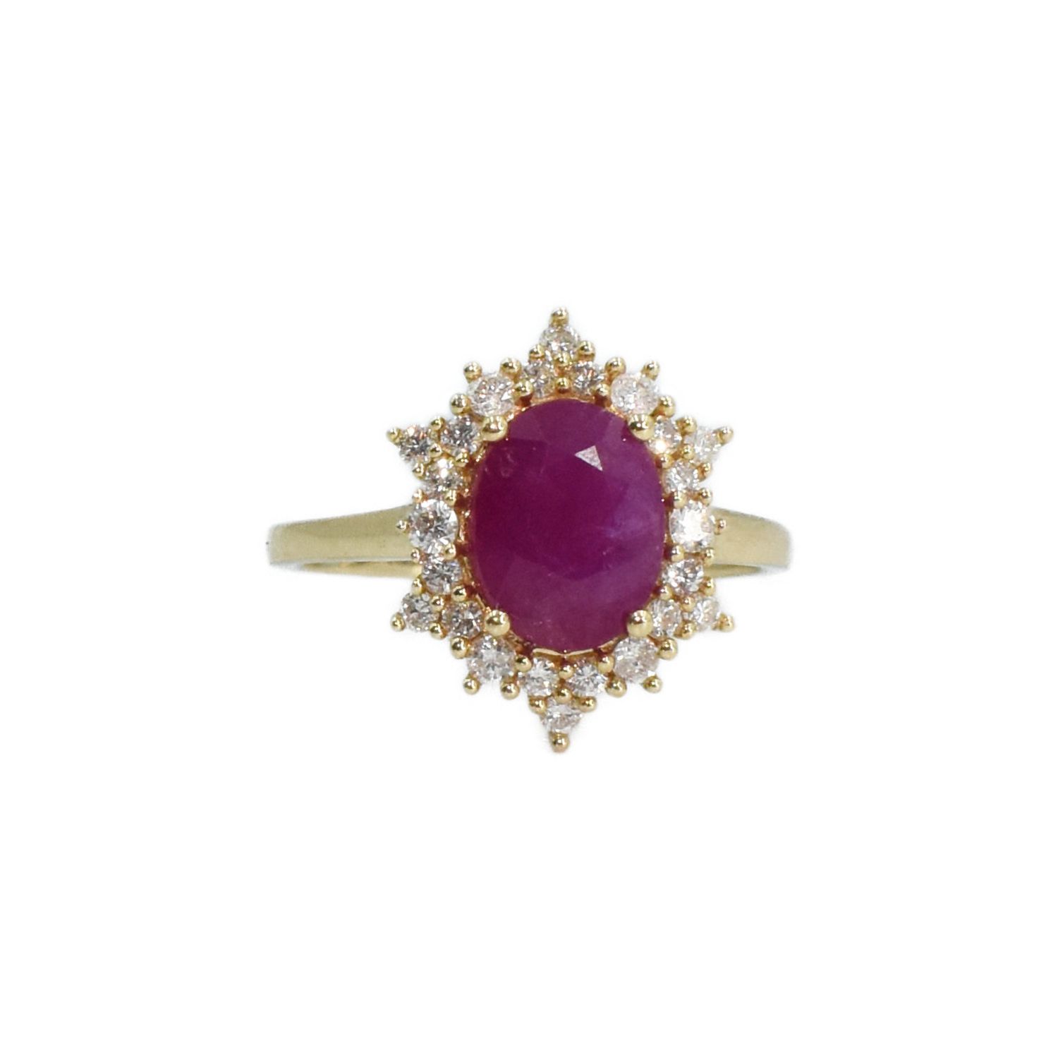 Anillo Rubí y Diamantes