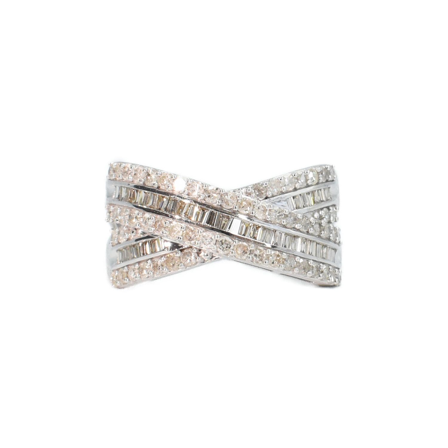 Anillo Cruzado 1.0ct Diamantes