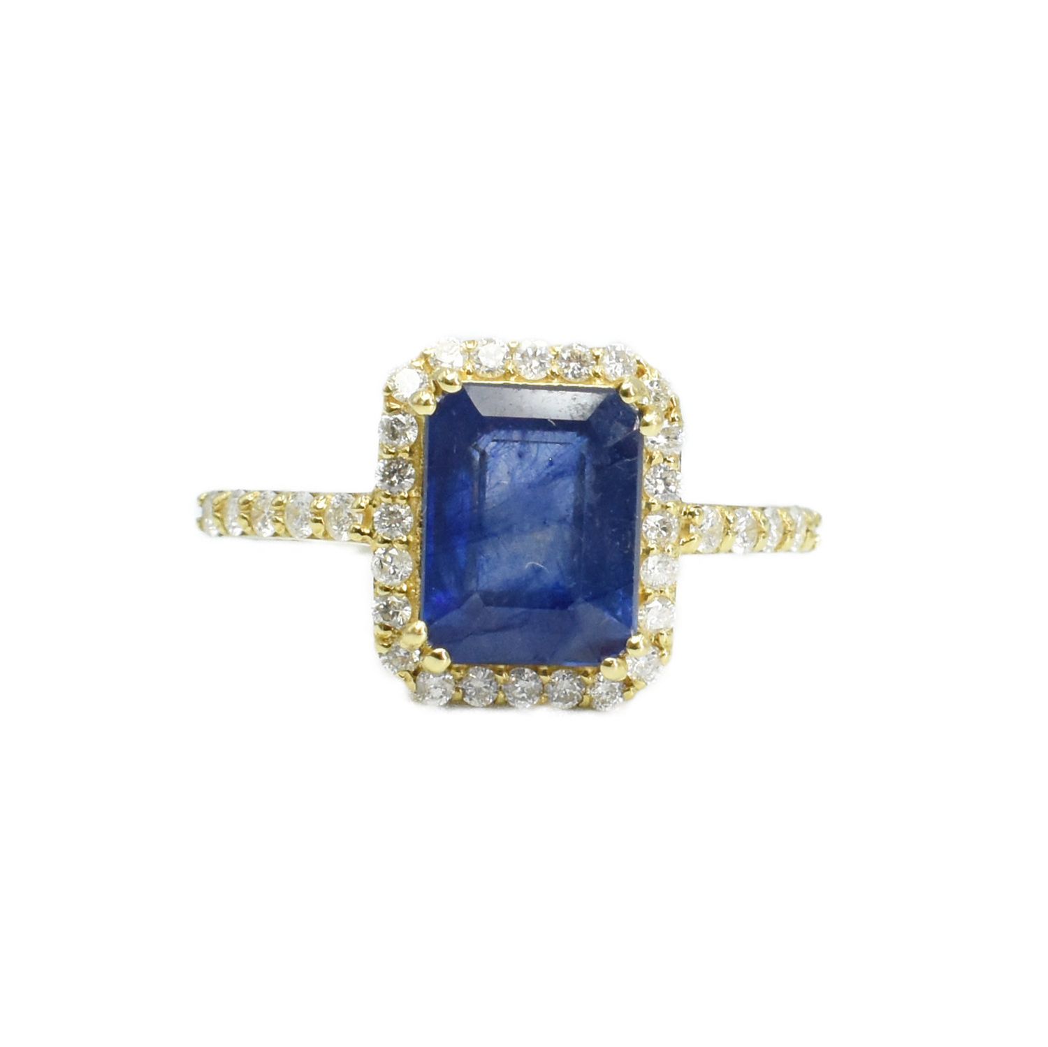 Anillo Zafiro y Diamantes