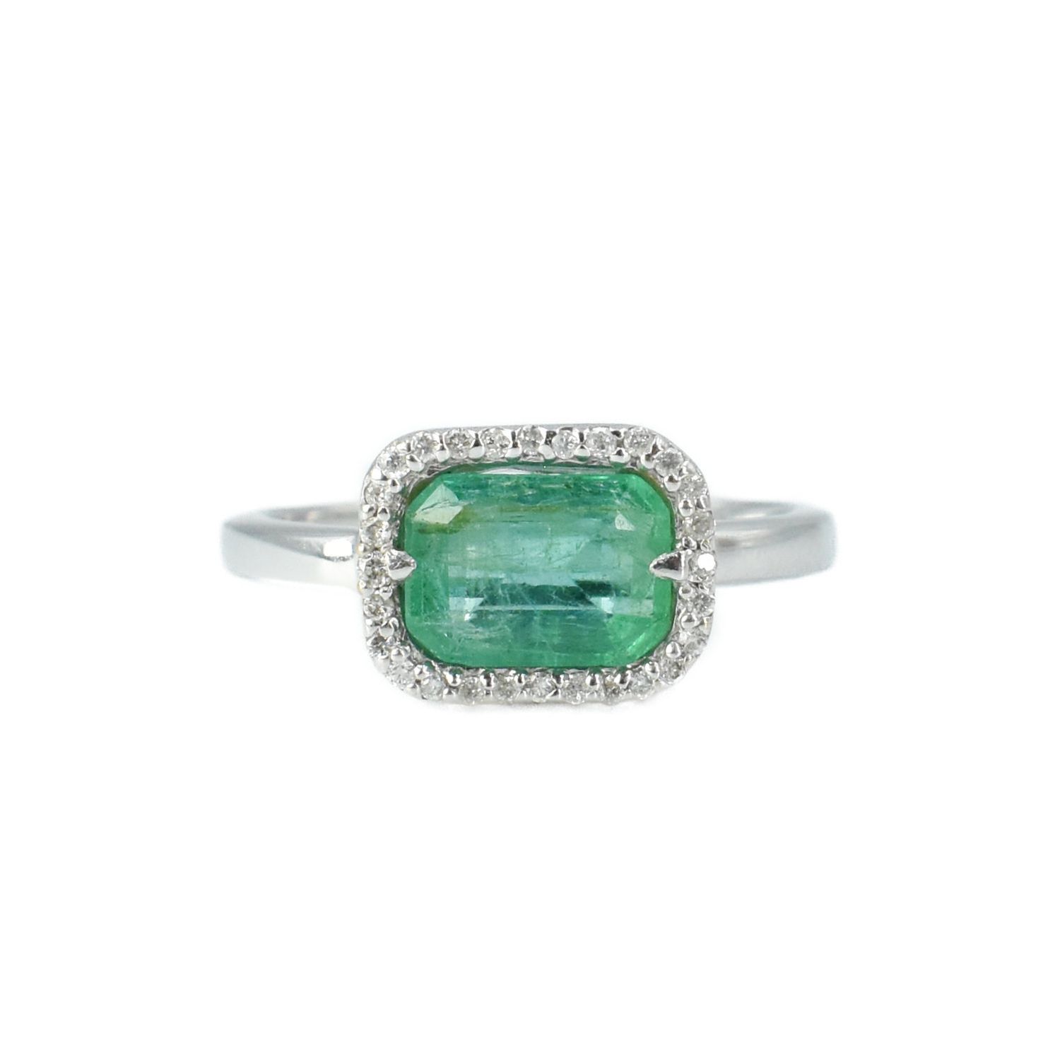 Anillo Esmeralda y Diamantes