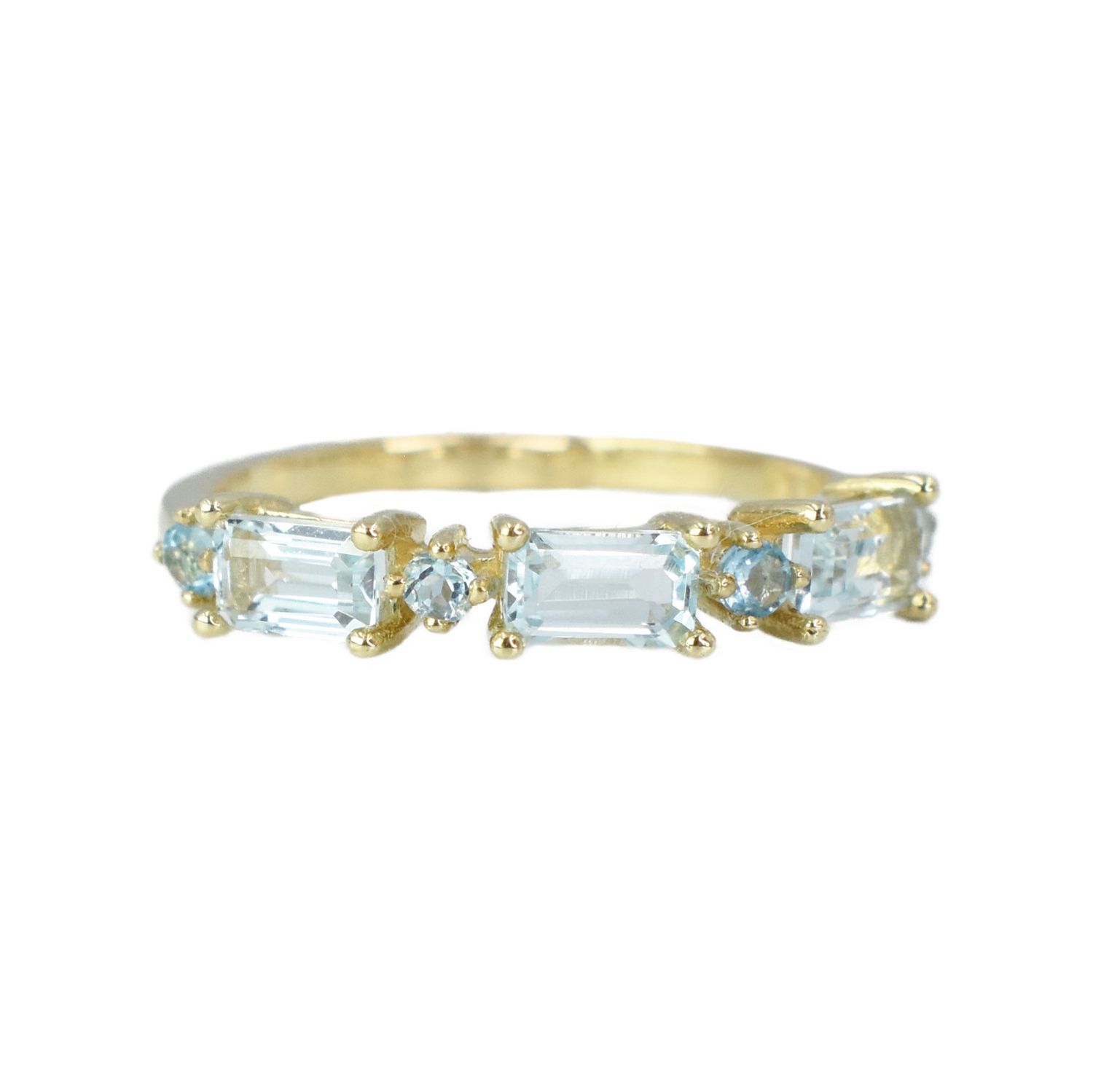 Anillo Topacios Azules