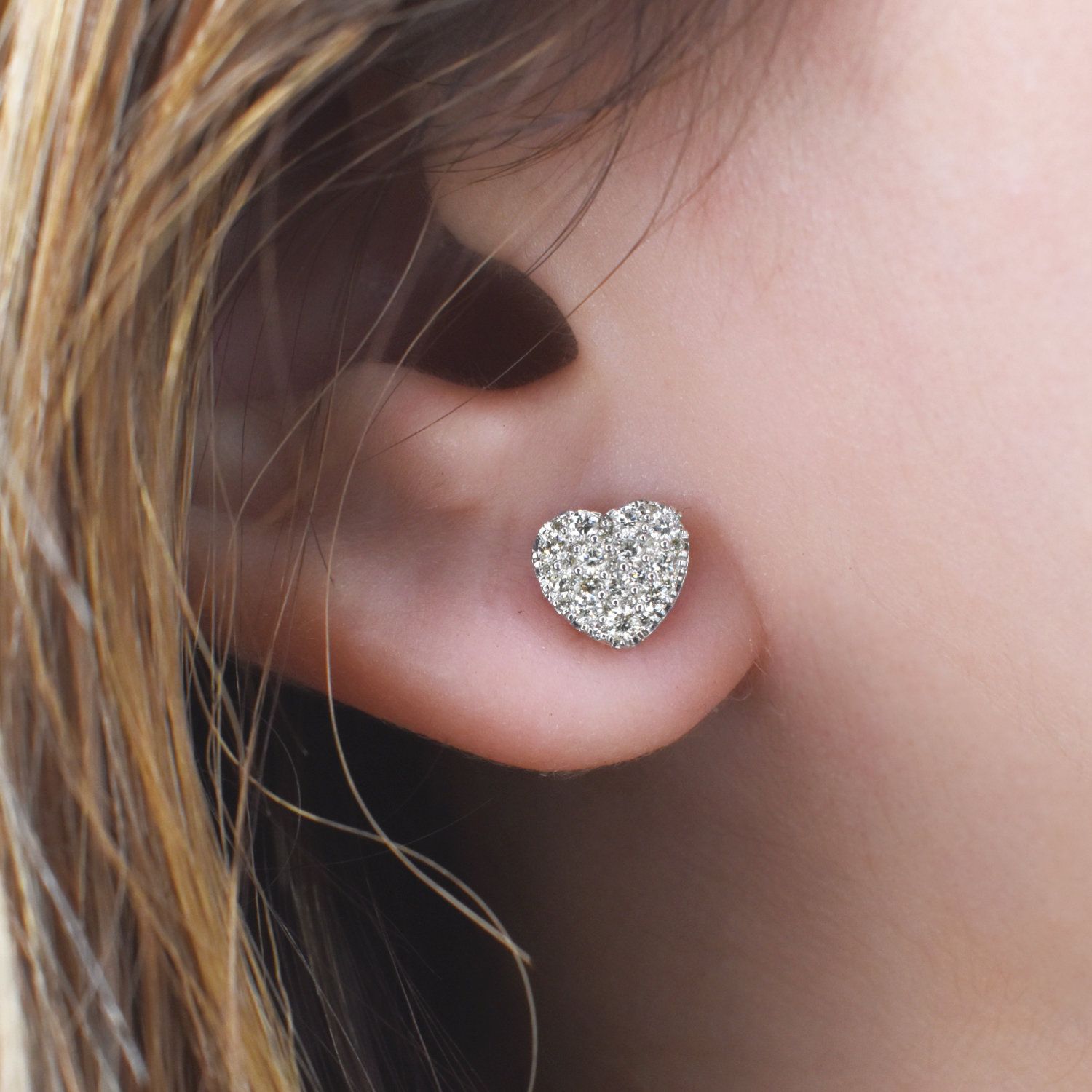Aretes Corazón Diamantes