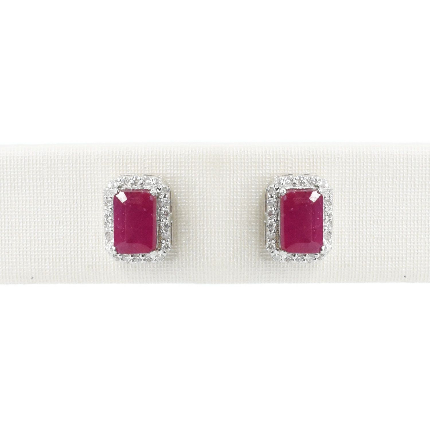 Aretes Rubíes y Diamantes