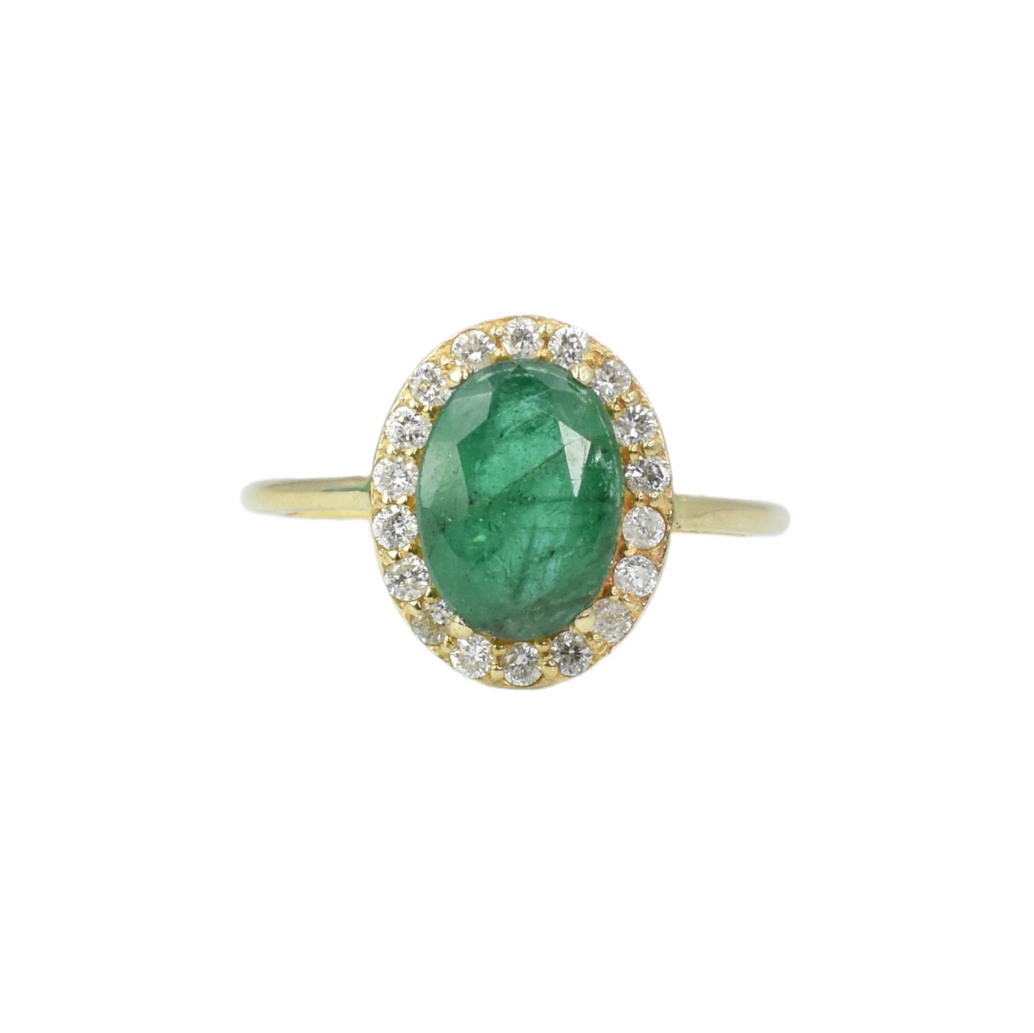 Anillo Esmeralda y Diamantes