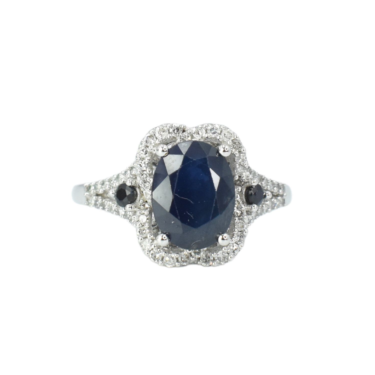 Anillo Zafiros y Diamantes