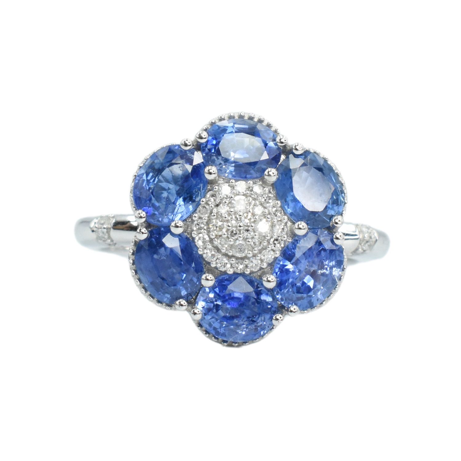 Anillo Zafiros y Diamantes