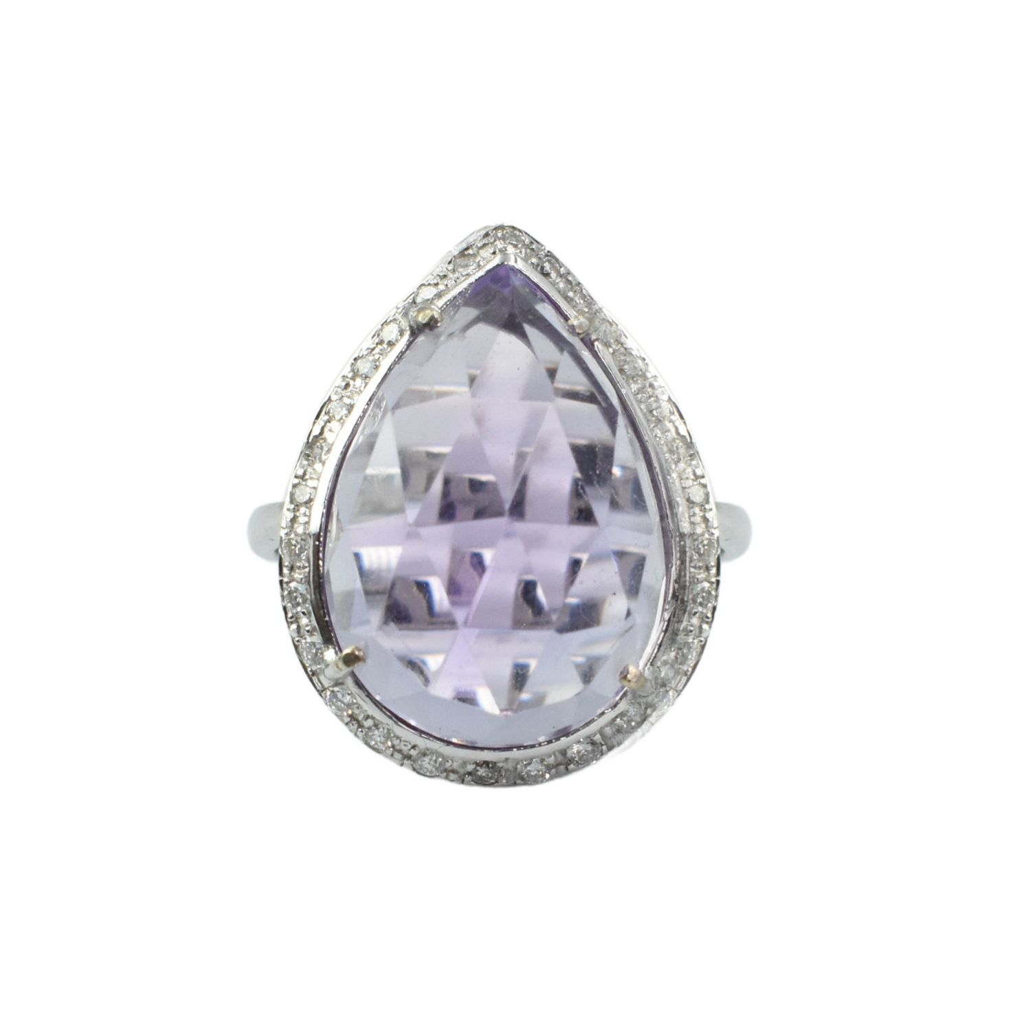 Anillo Amatista Light y Diamantes