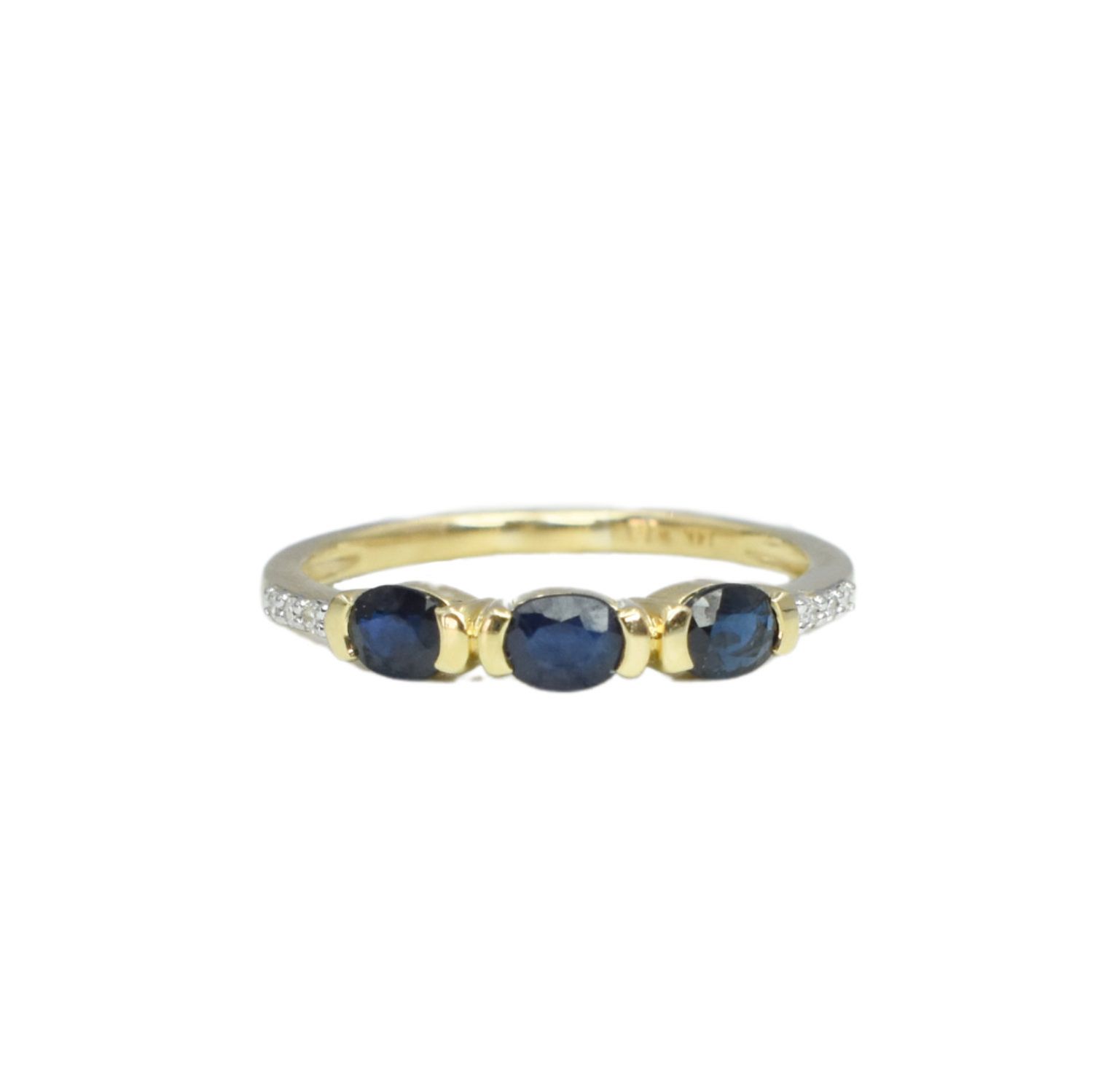 Anillo Churumbela Zafiros y Diamantes