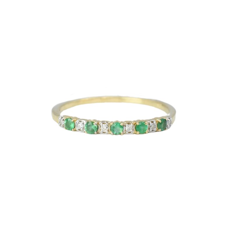Anillo Churumbela Esmeraldas y Diamantes