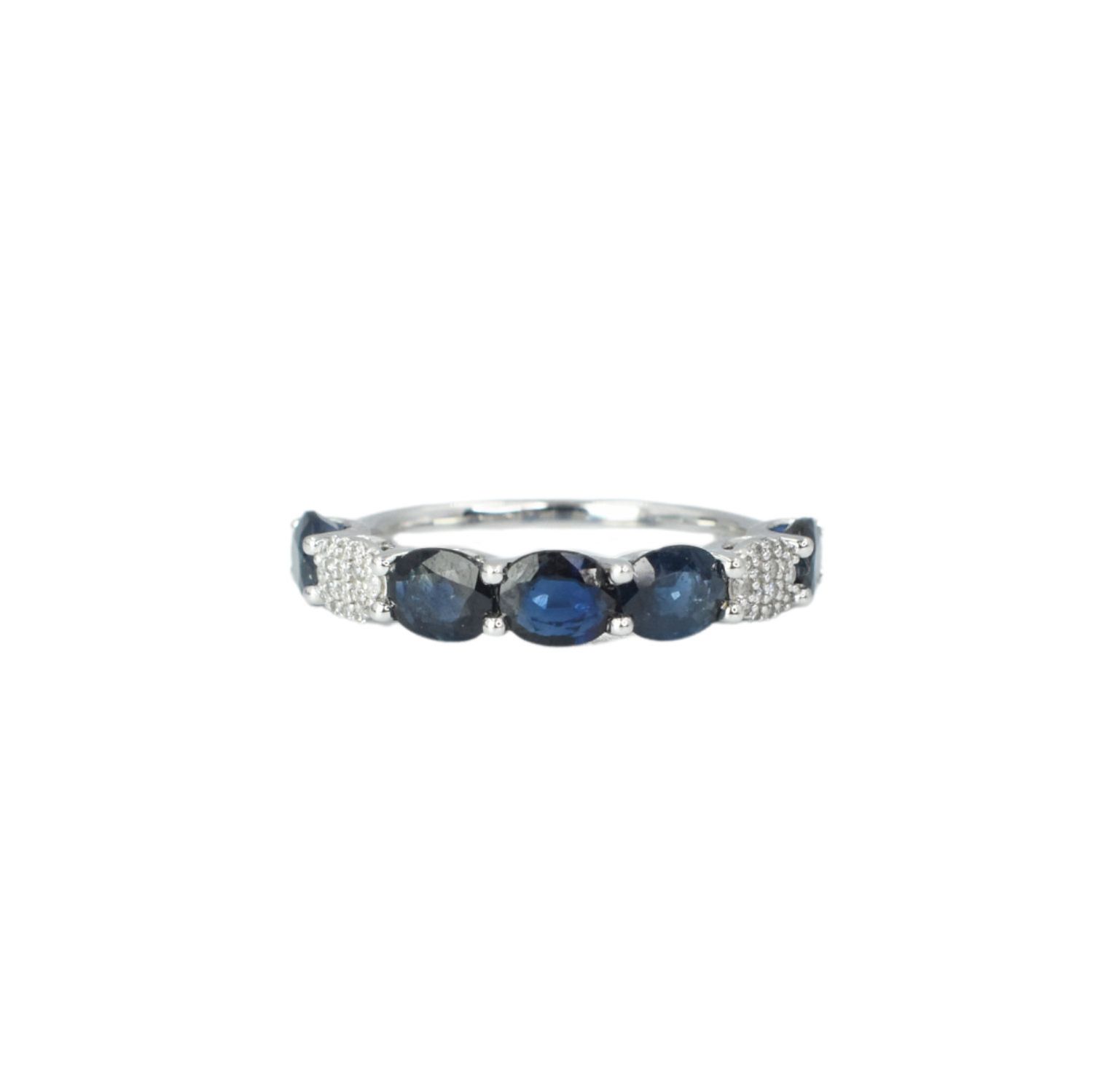 Anillo Zafiros y Diamantes