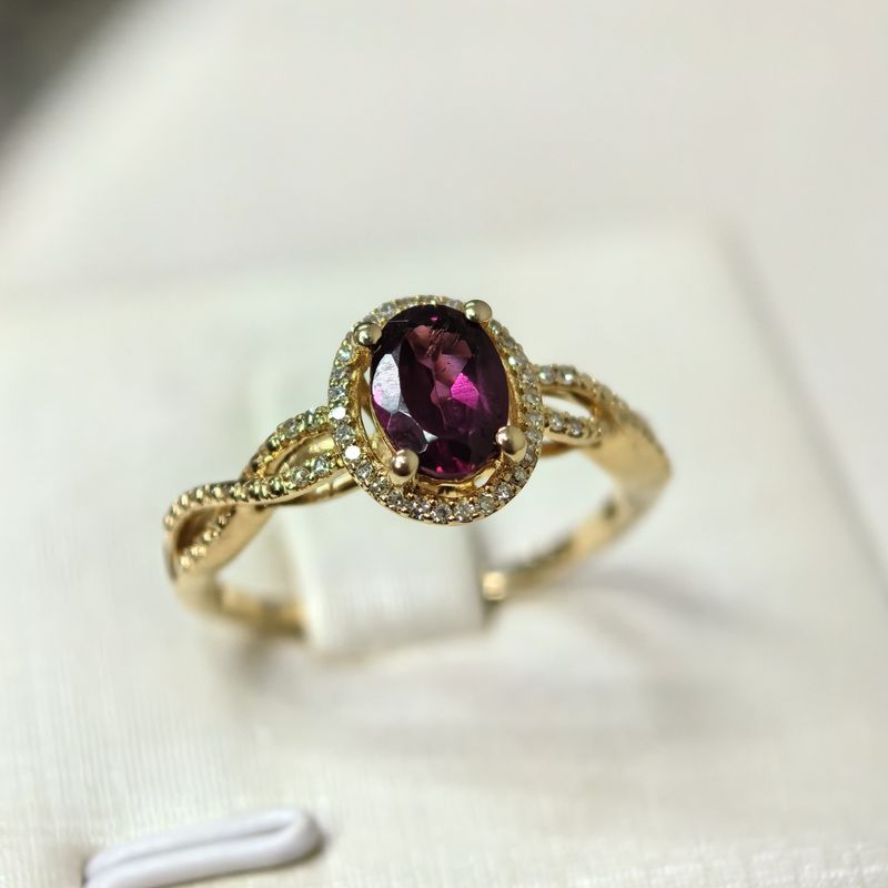 Anllo de oro de damantes granates anllo de hombres - Etsy España