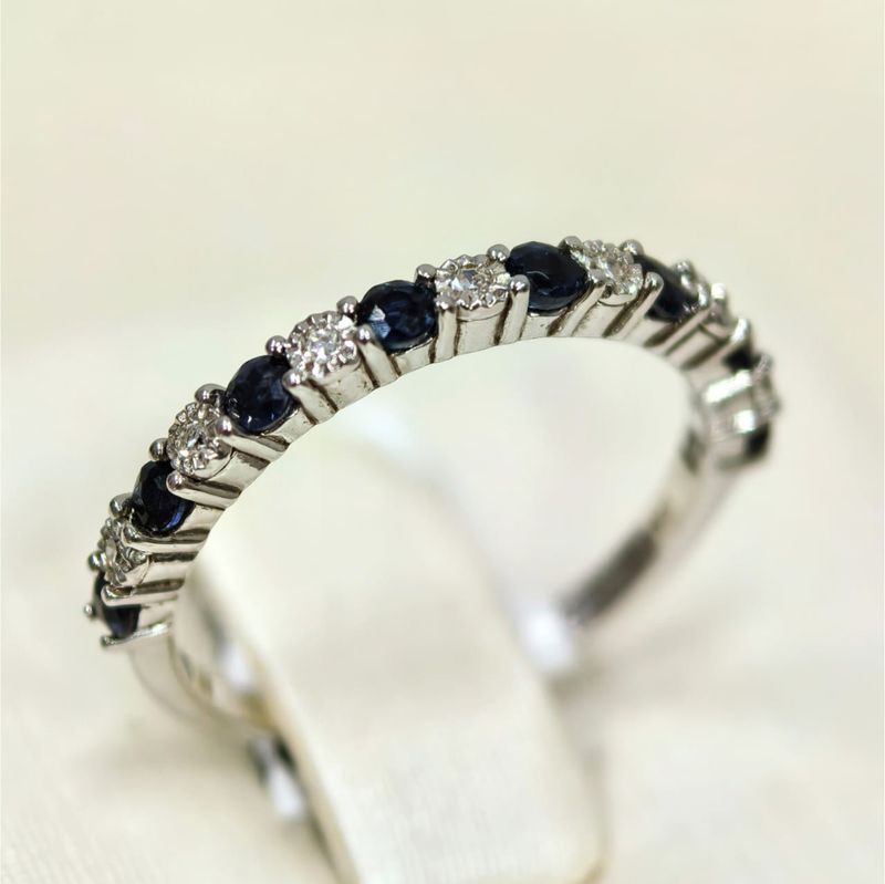 Anillo Zafiros y Diamantes