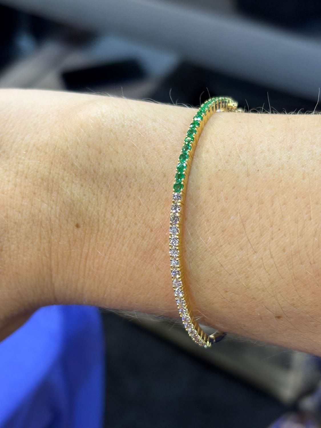 Pulsera Esmeraldas y Diamantes