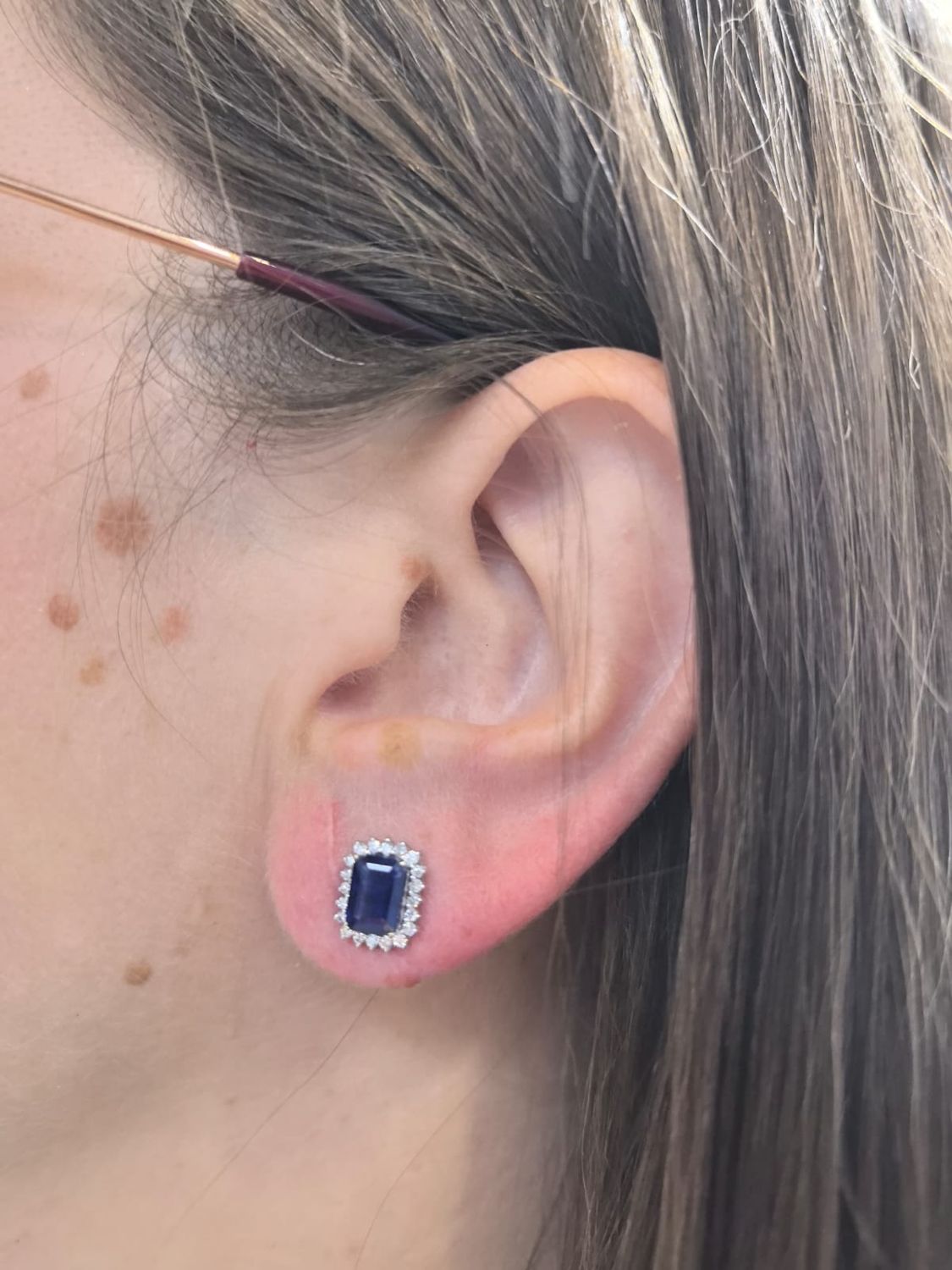 ​Aretes Zafiros y Diamantes