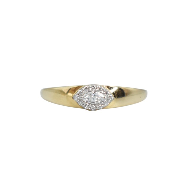 Anillo Mini Chunky Diamantes