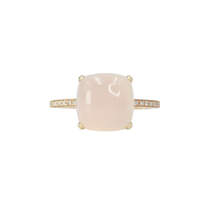 Anillo Agata Rosa y Diamantes