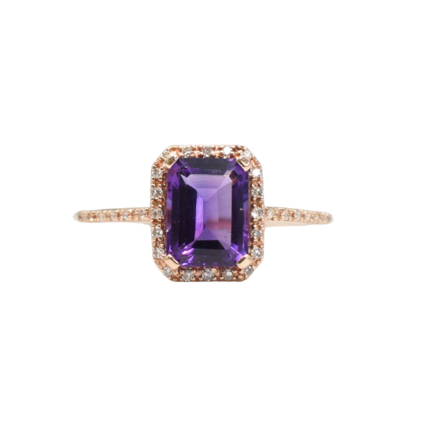 Anillo Amatista y Diamantes