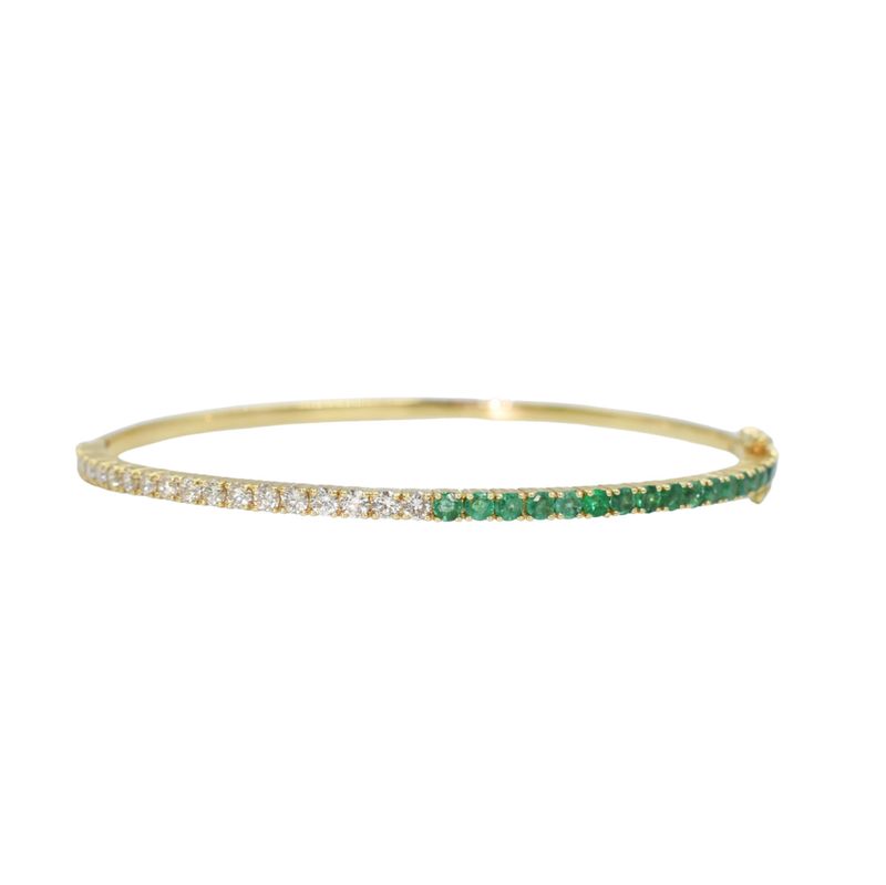 Pulsera Esmeraldas y Diamantes