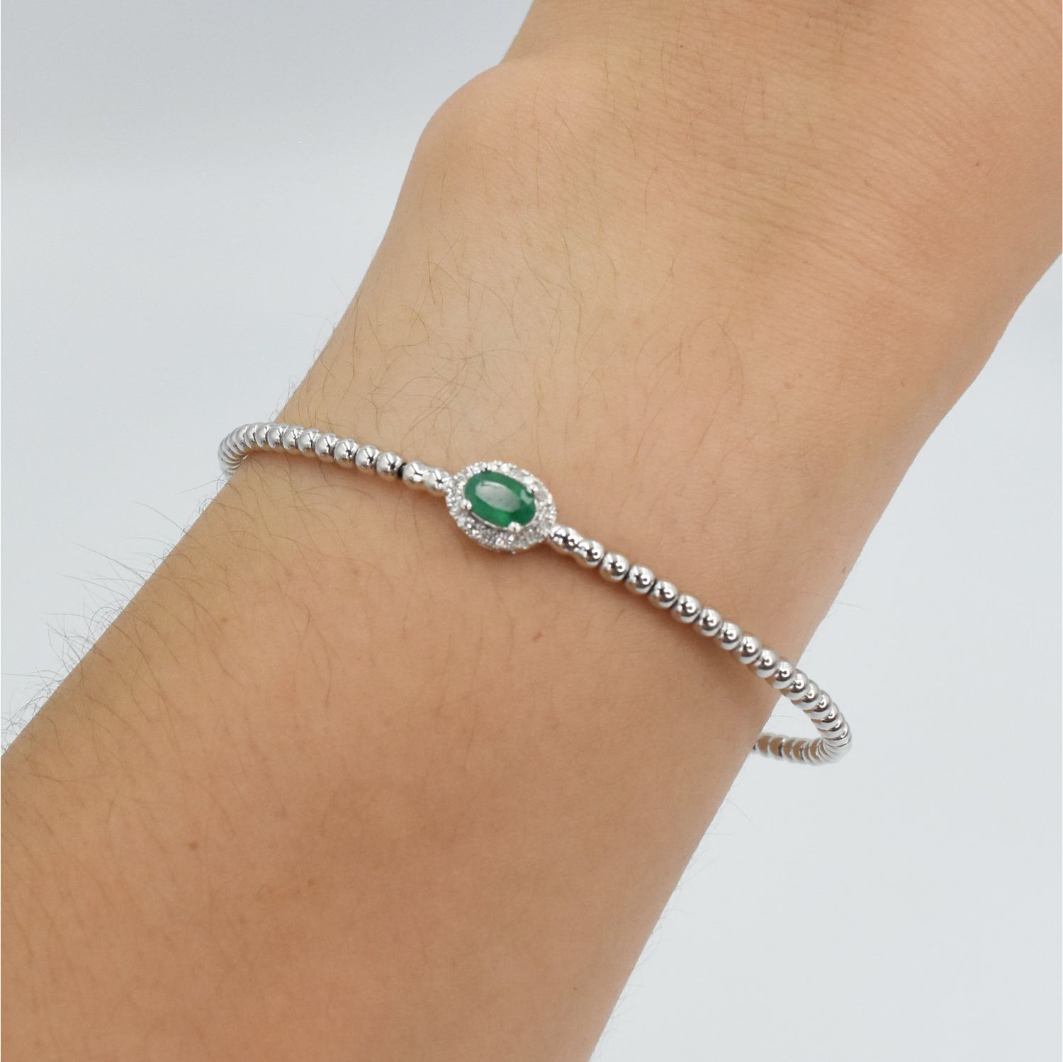 Pulsera Esmeralda y Diamantes