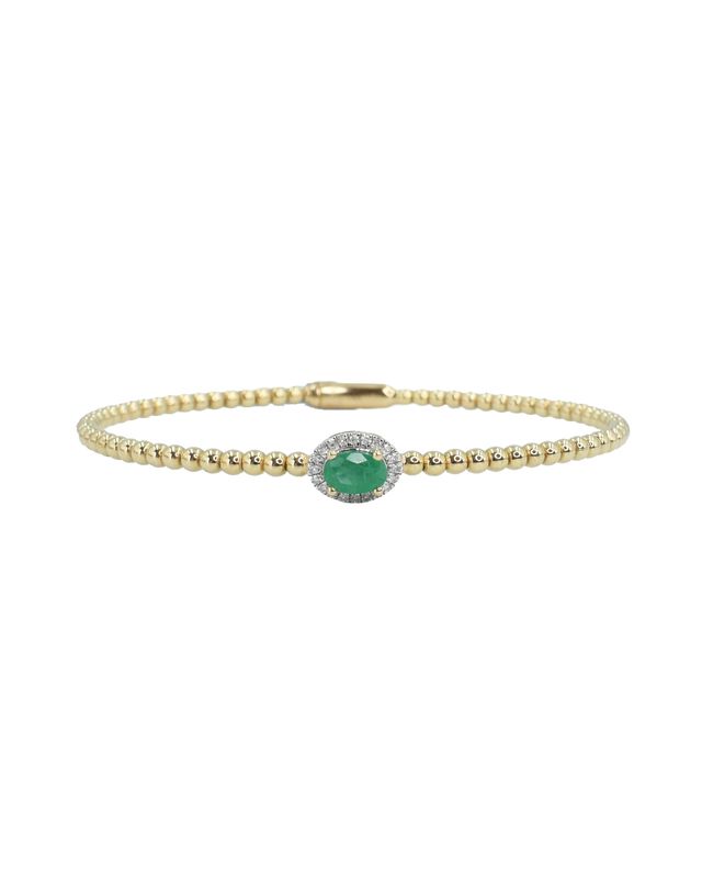 Pulsera Esmeralda y Diamantes