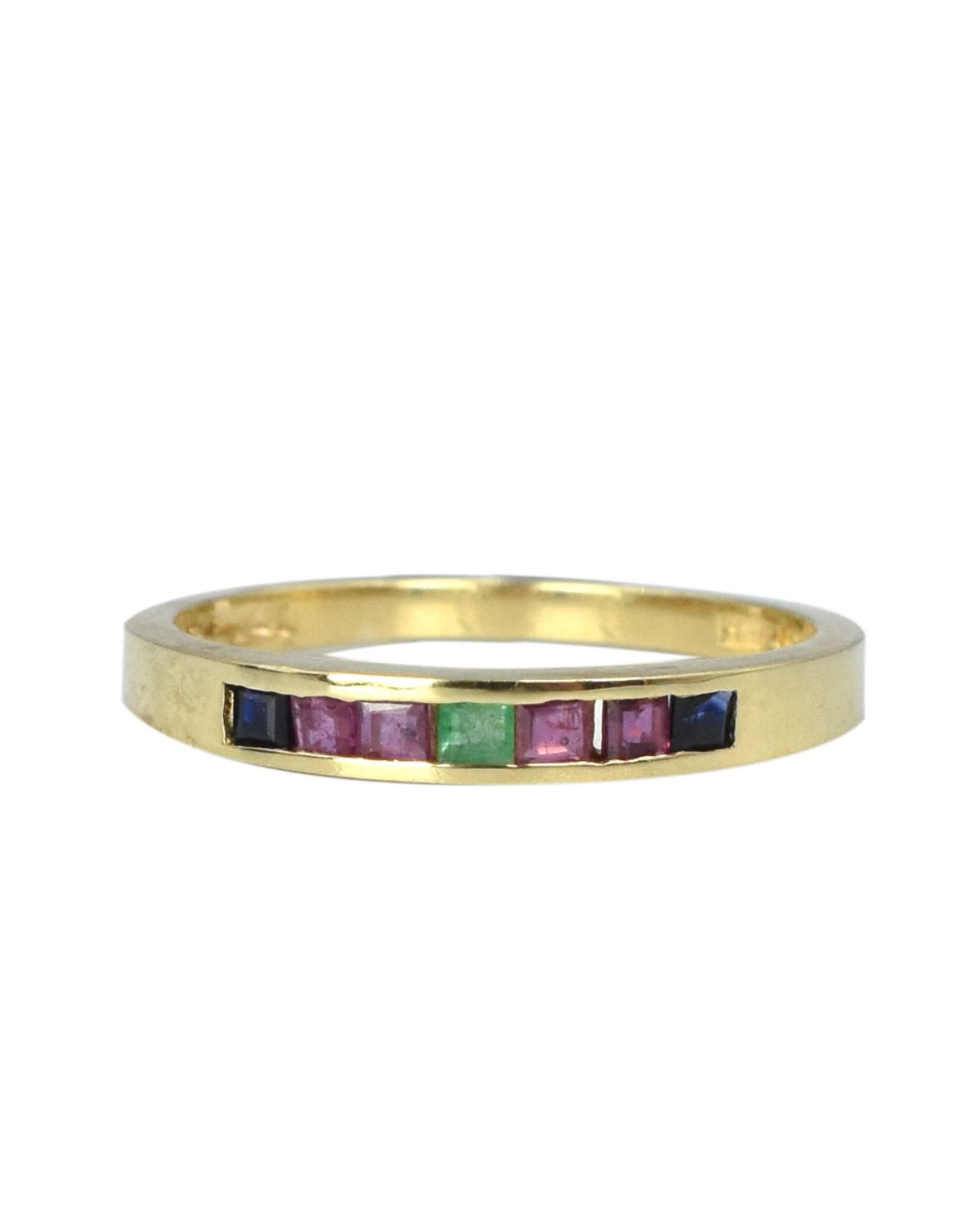 Anillo Churumbela Rubíes, Esmeraldas y Zafiros