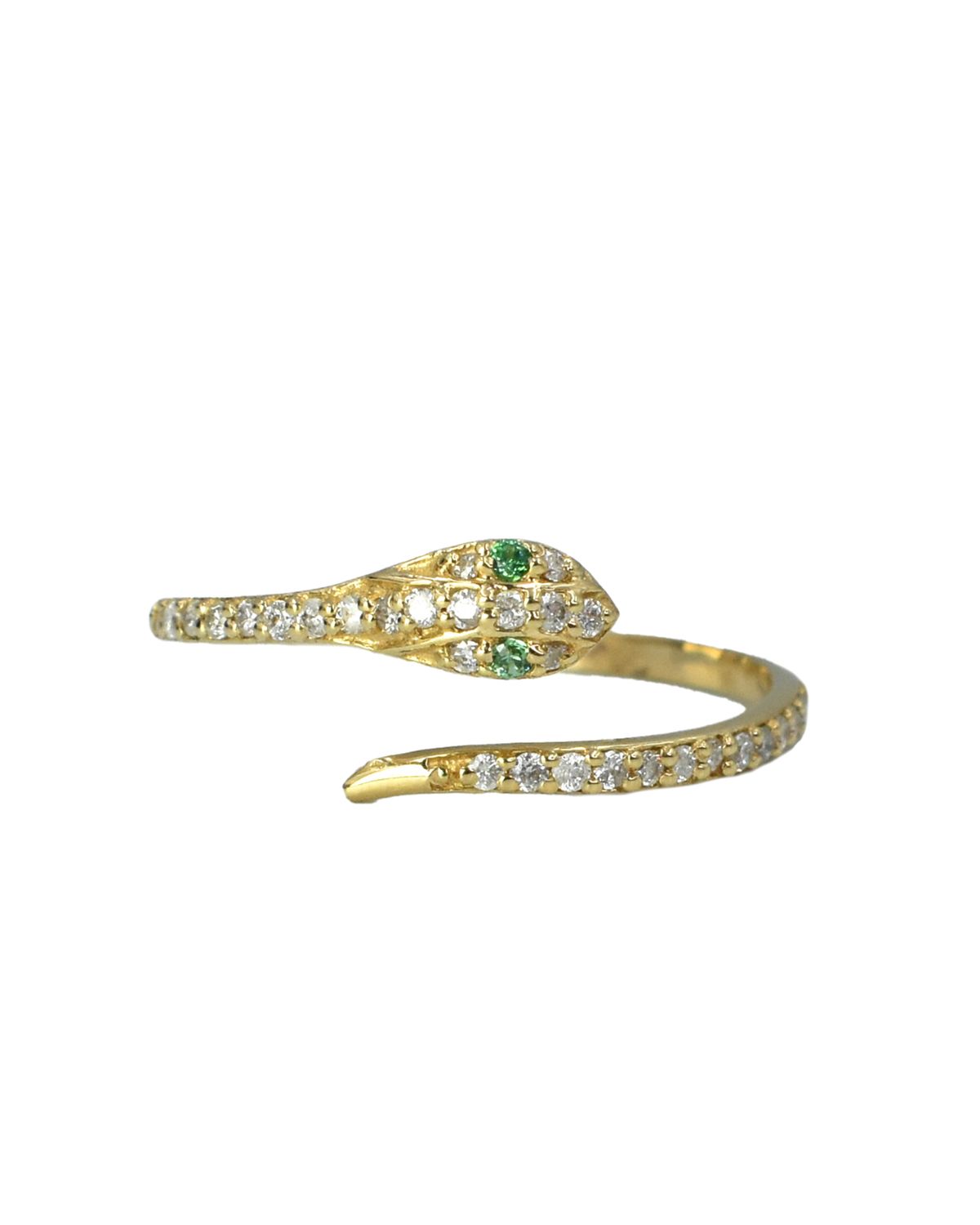 Anillo Serpiente Esmeraldas y Diamantes