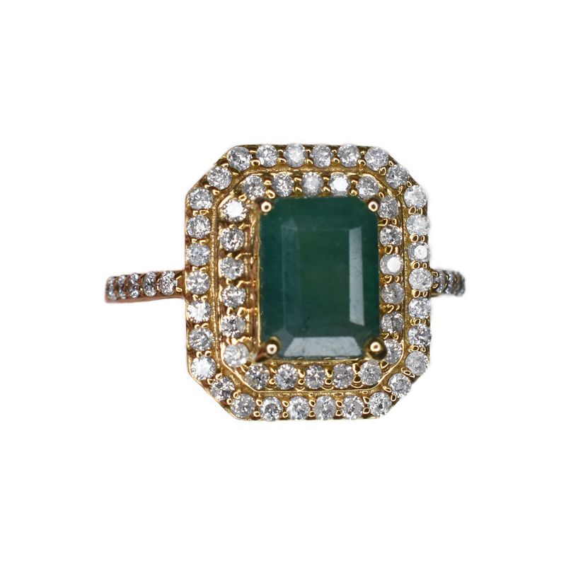 ​Anillo Esmeralda y Diamantes