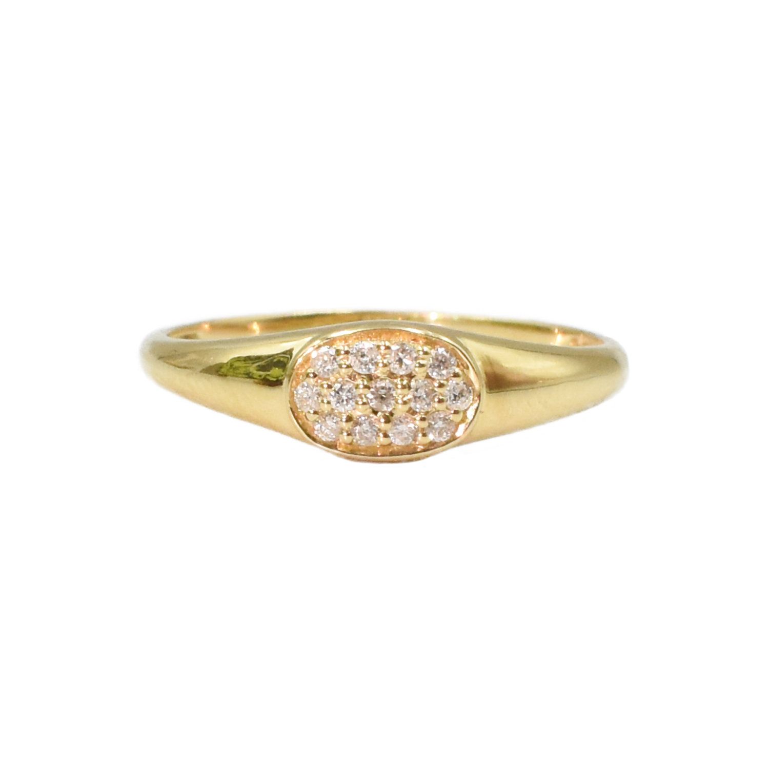 Anillo Ovalo Diamantes