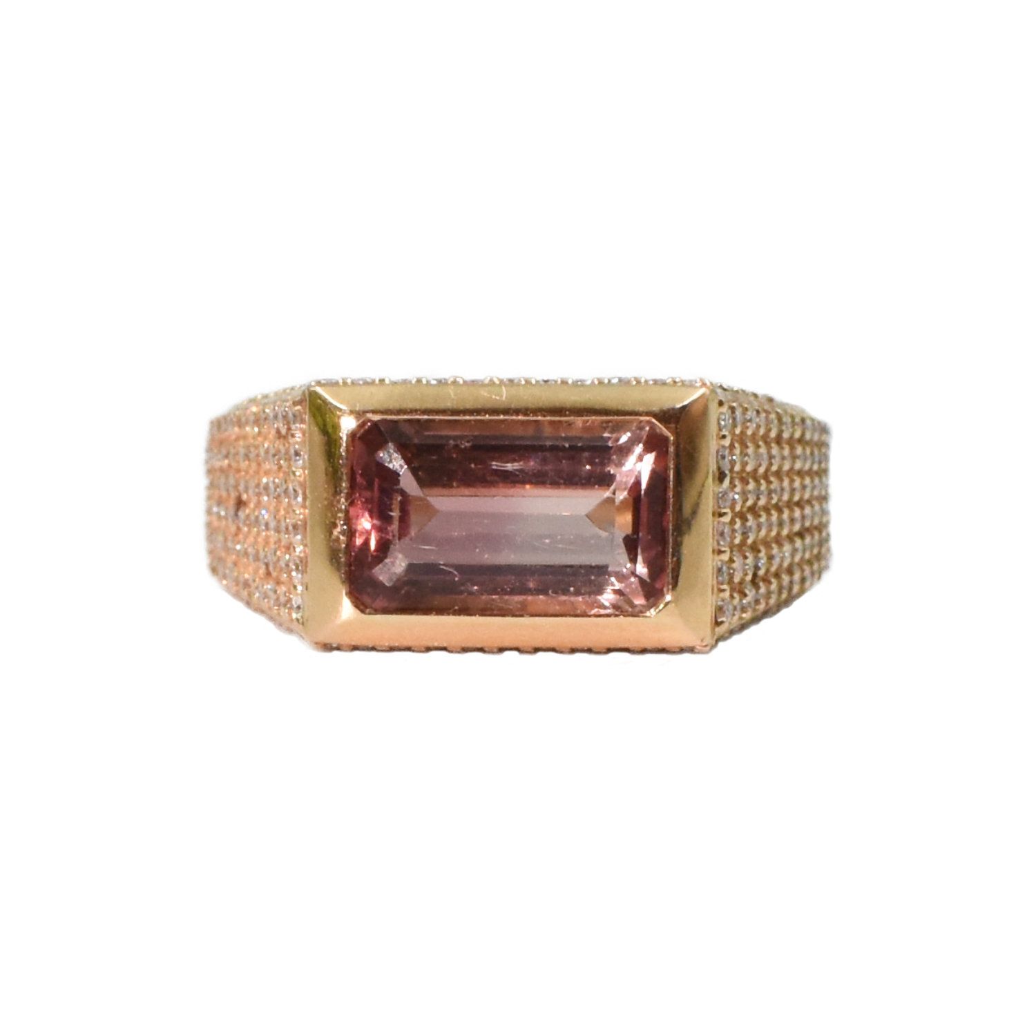 Anillo Turmalina y Diamantes