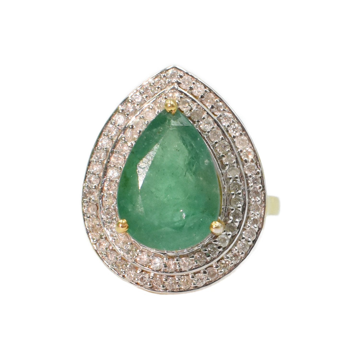 Anillo Esmeralda y Diamantes